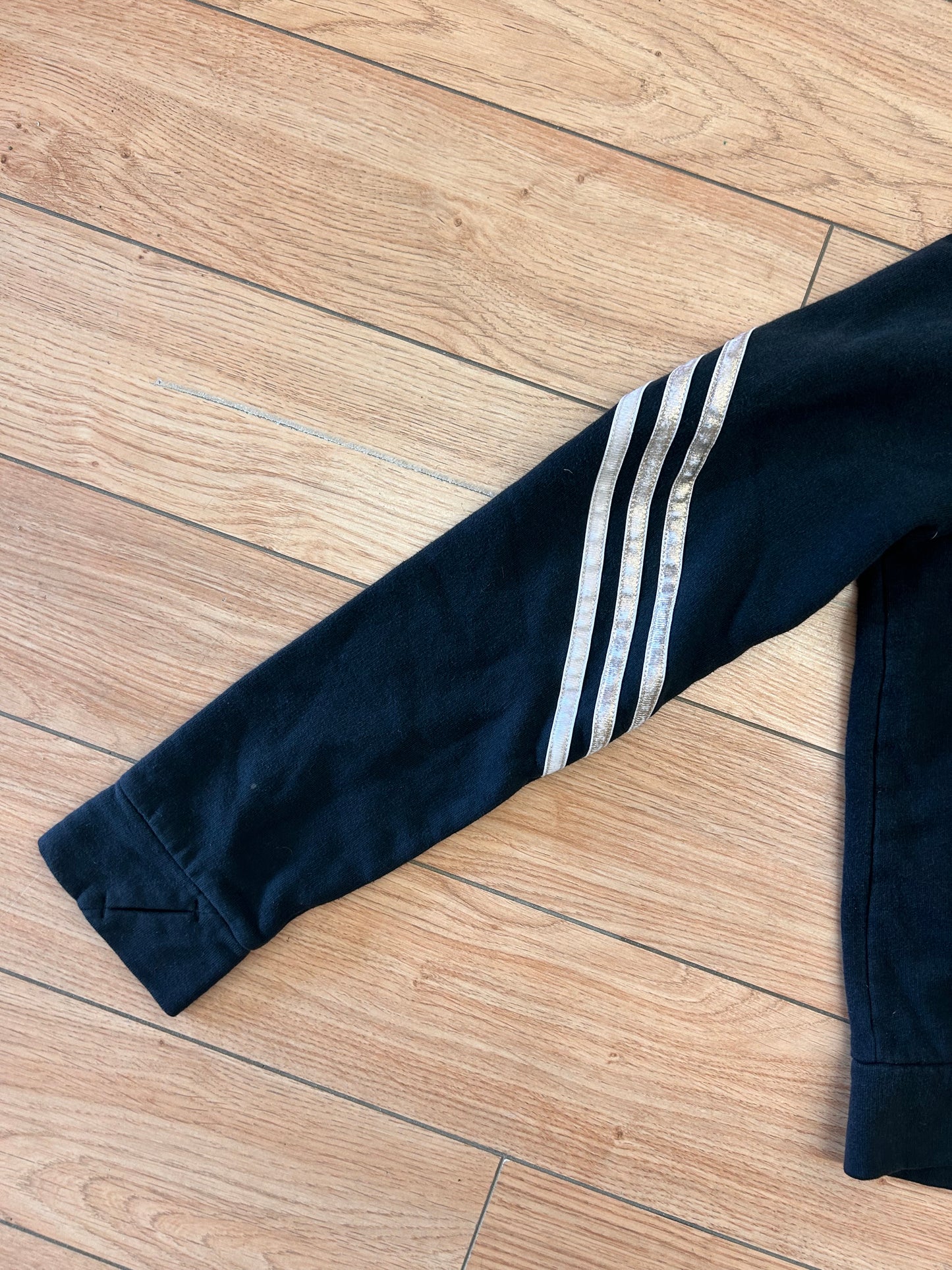 Adidas youth large black cropped hoodie