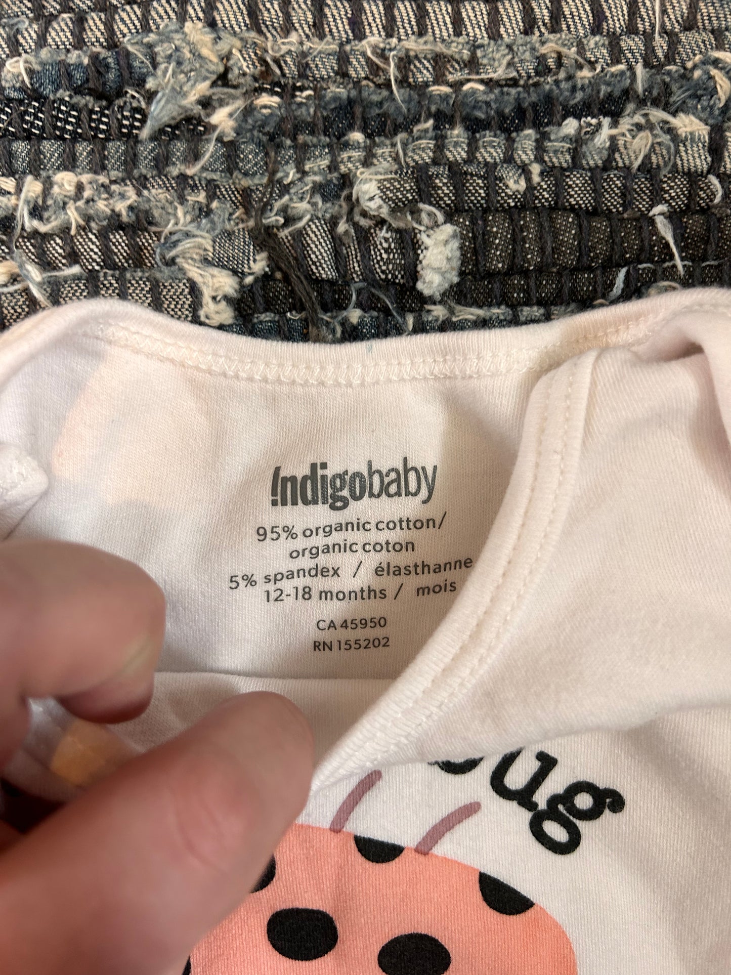 Indigo 12/18m love bug onesie