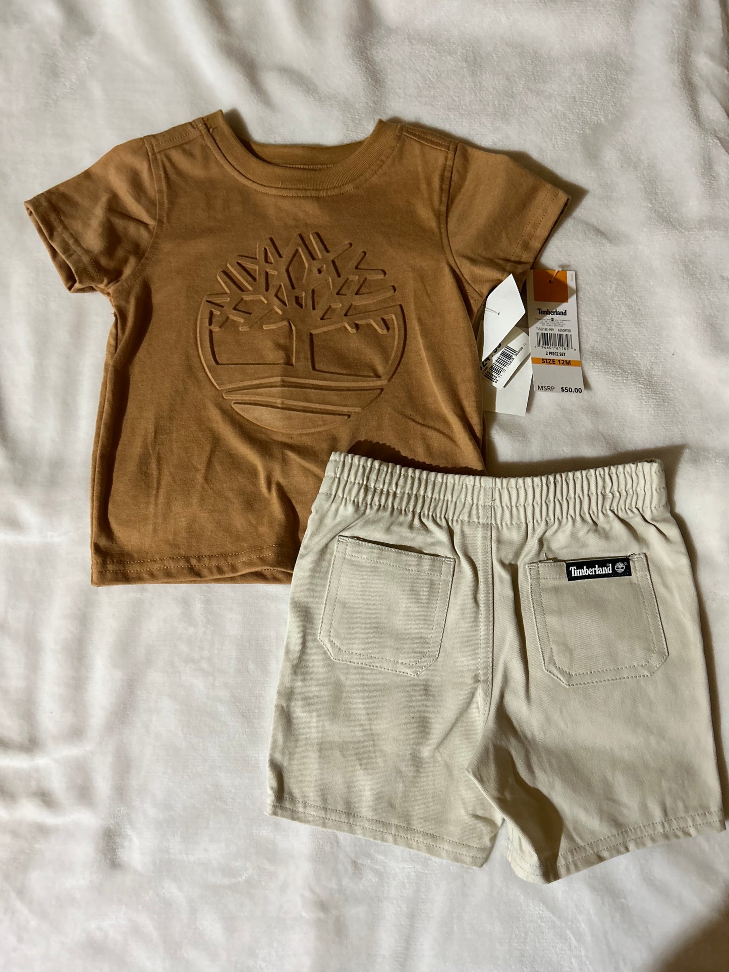NEW timberland 12m brown 2pc set