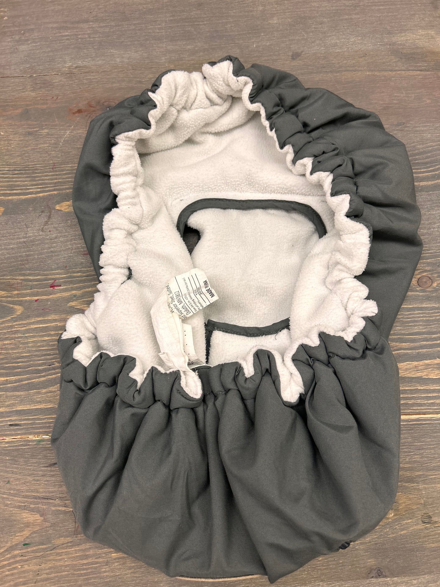 Cozy cover grey fleece winter car seat cover
