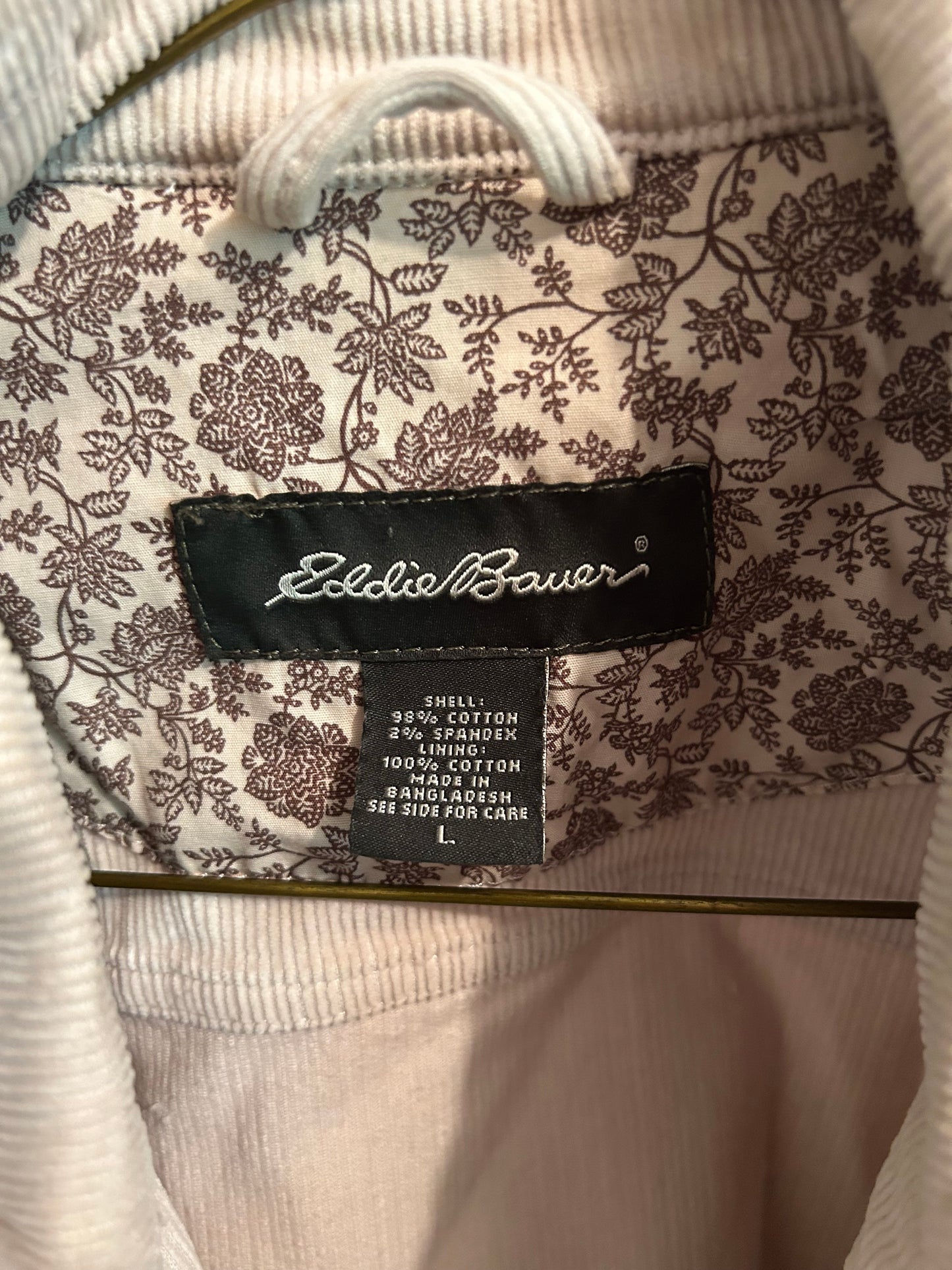 Eddie Bauer large tan corduroy jacket
