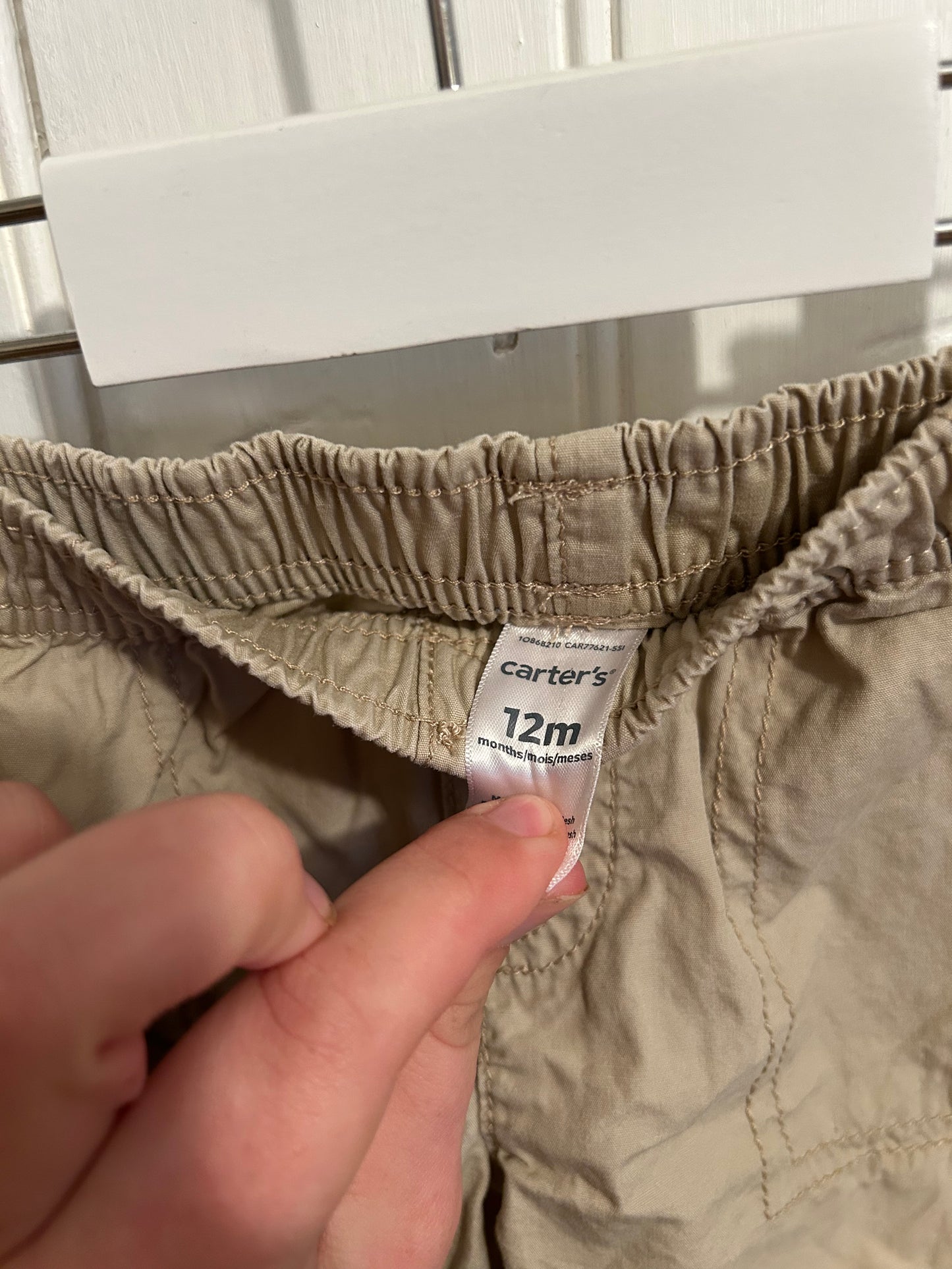 Carters 12m tan shorts
