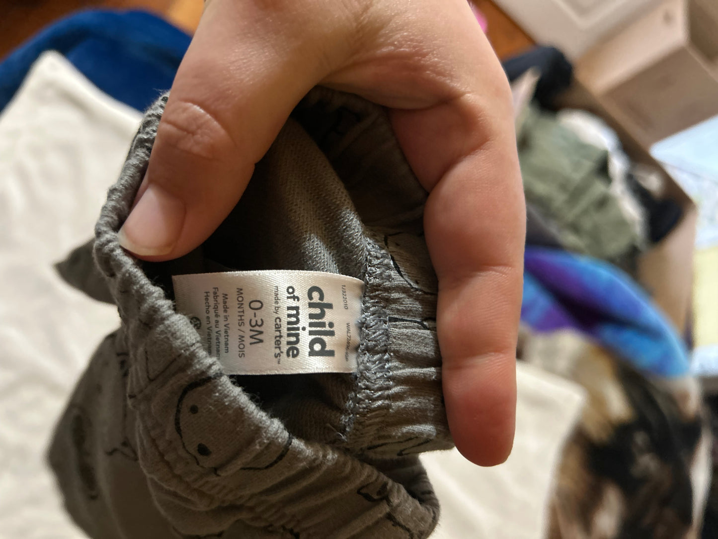 Carters 0/3m grey animal pants