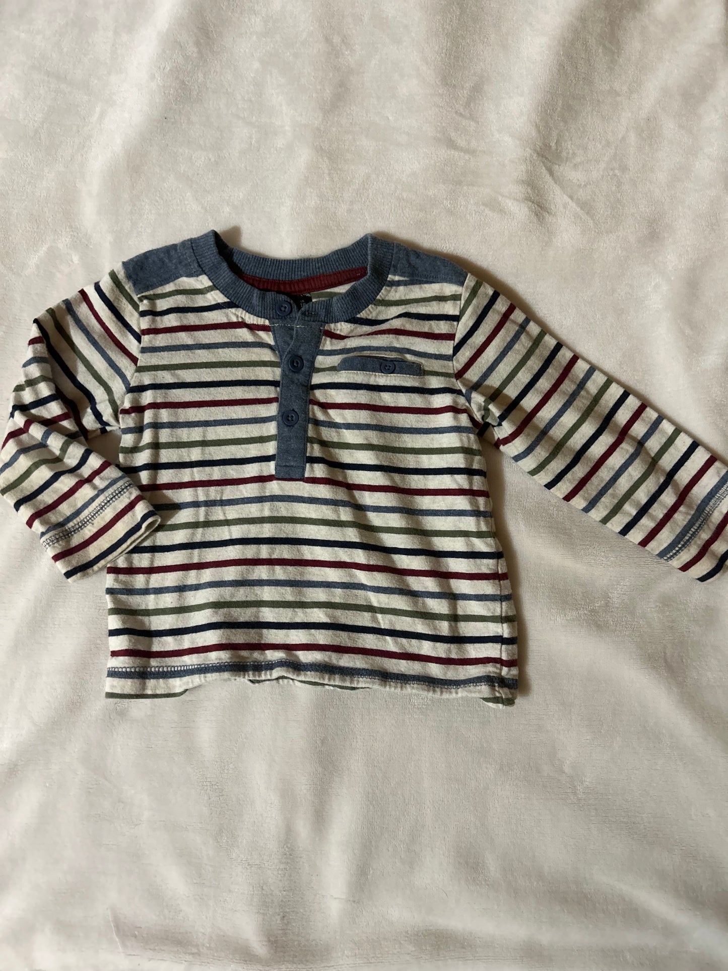 George 9/12m striped shirt
