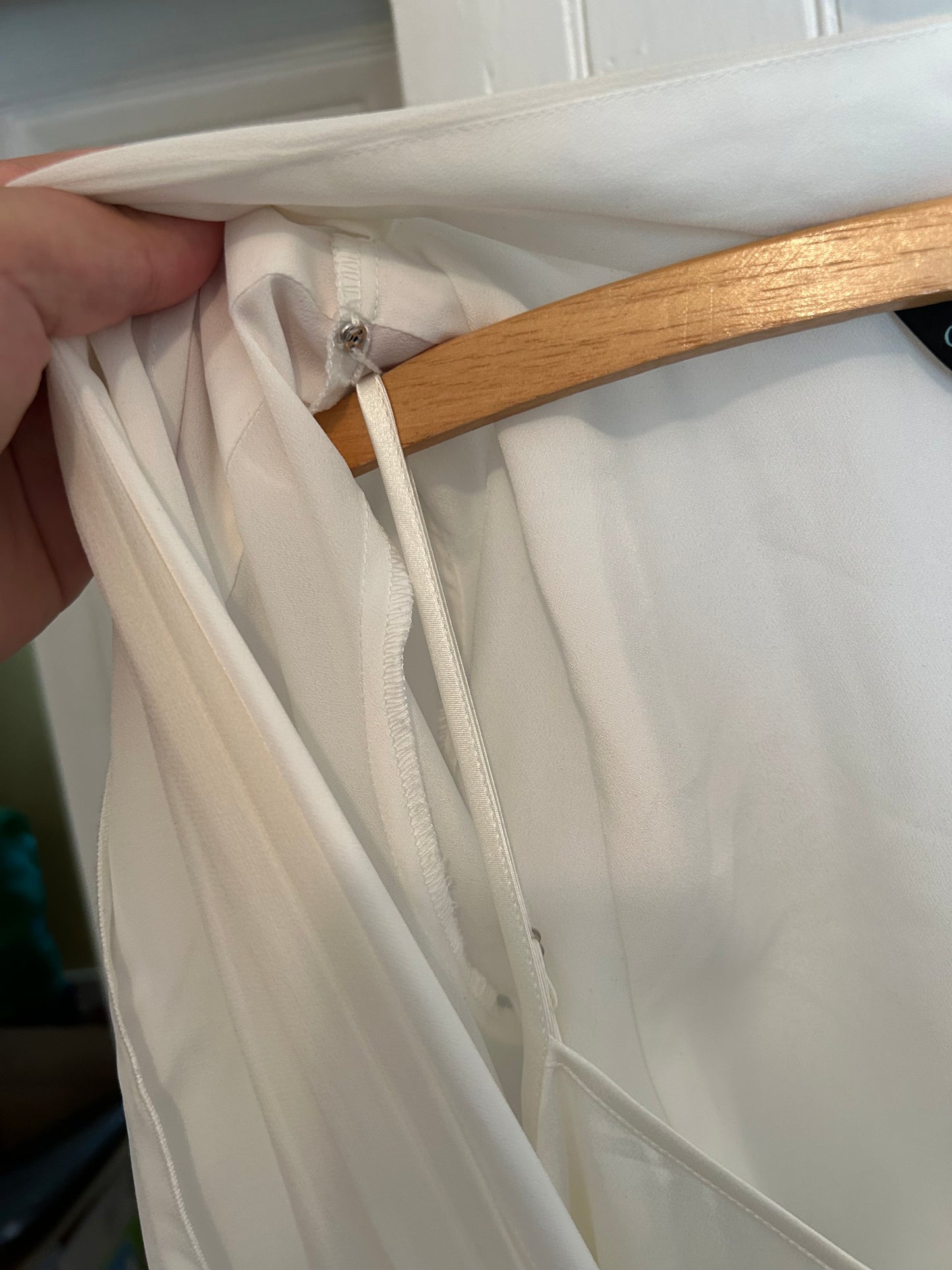 Guess by Marciano medium white sheer slip wrap dress