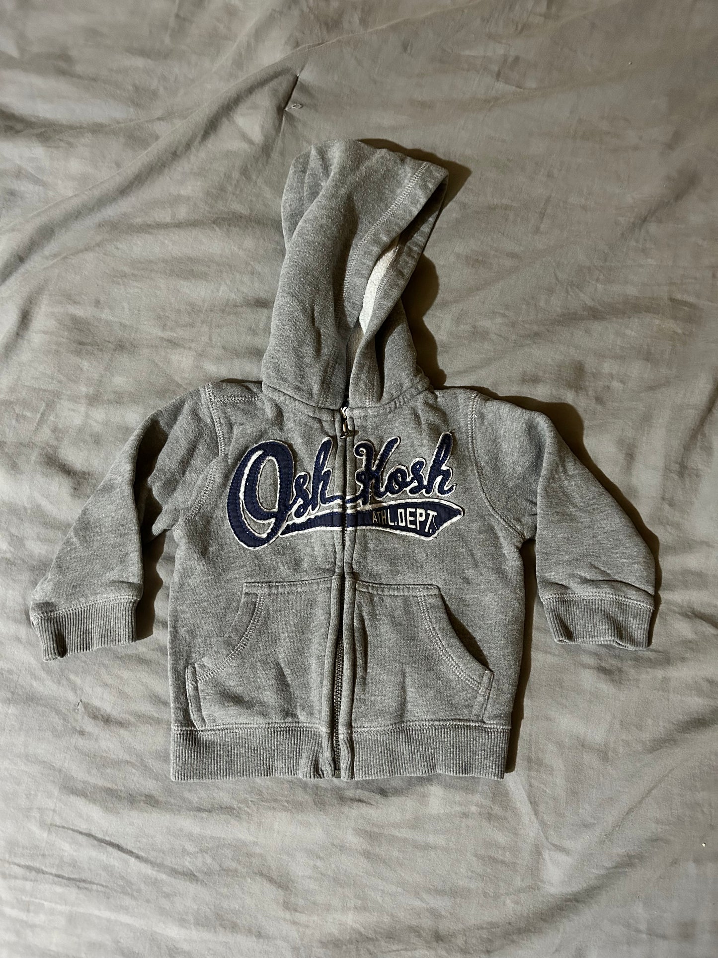 Oshkosh 18m grey zip up hoodie