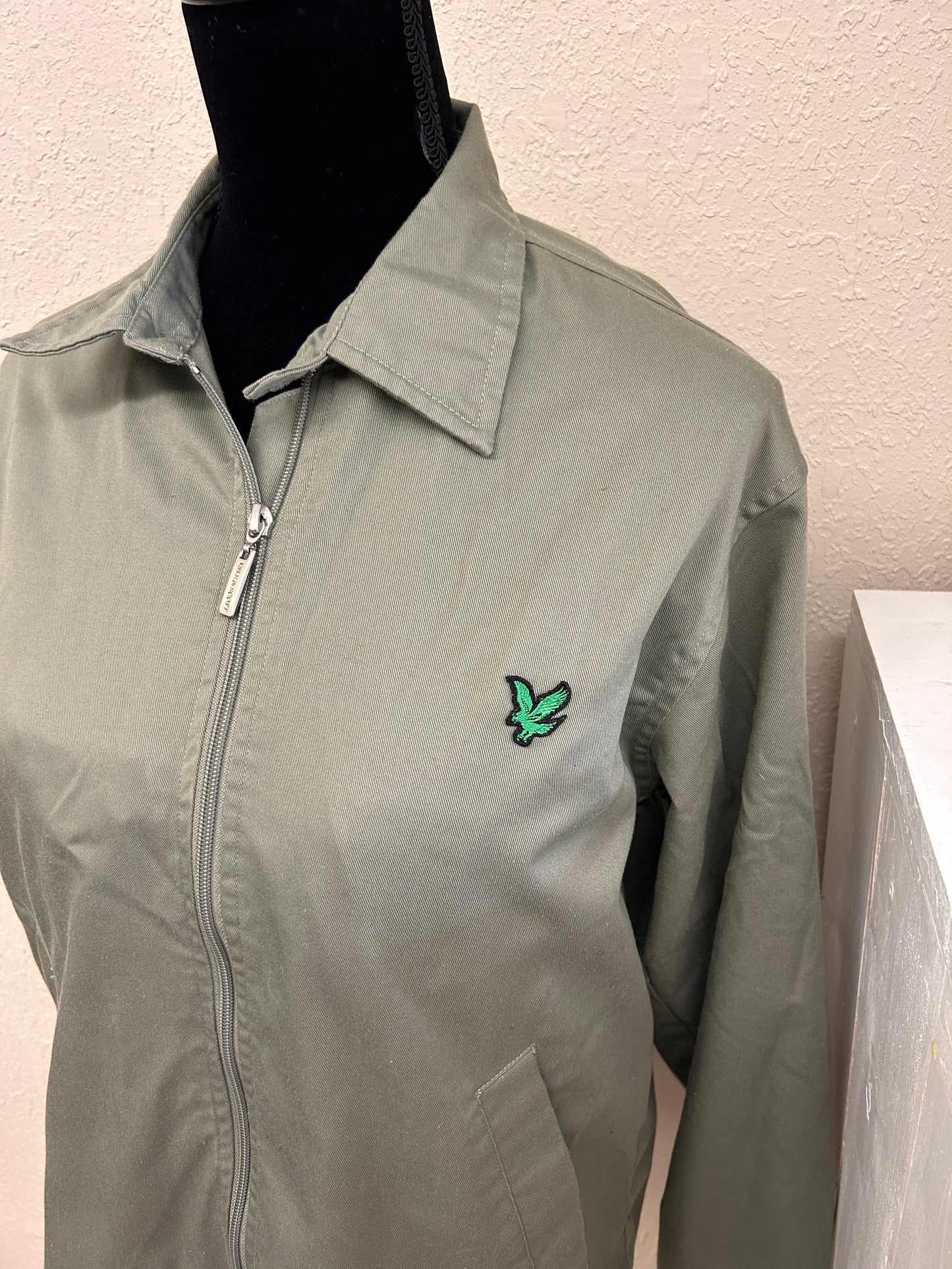 Lyle & scott medium green bomber jacket