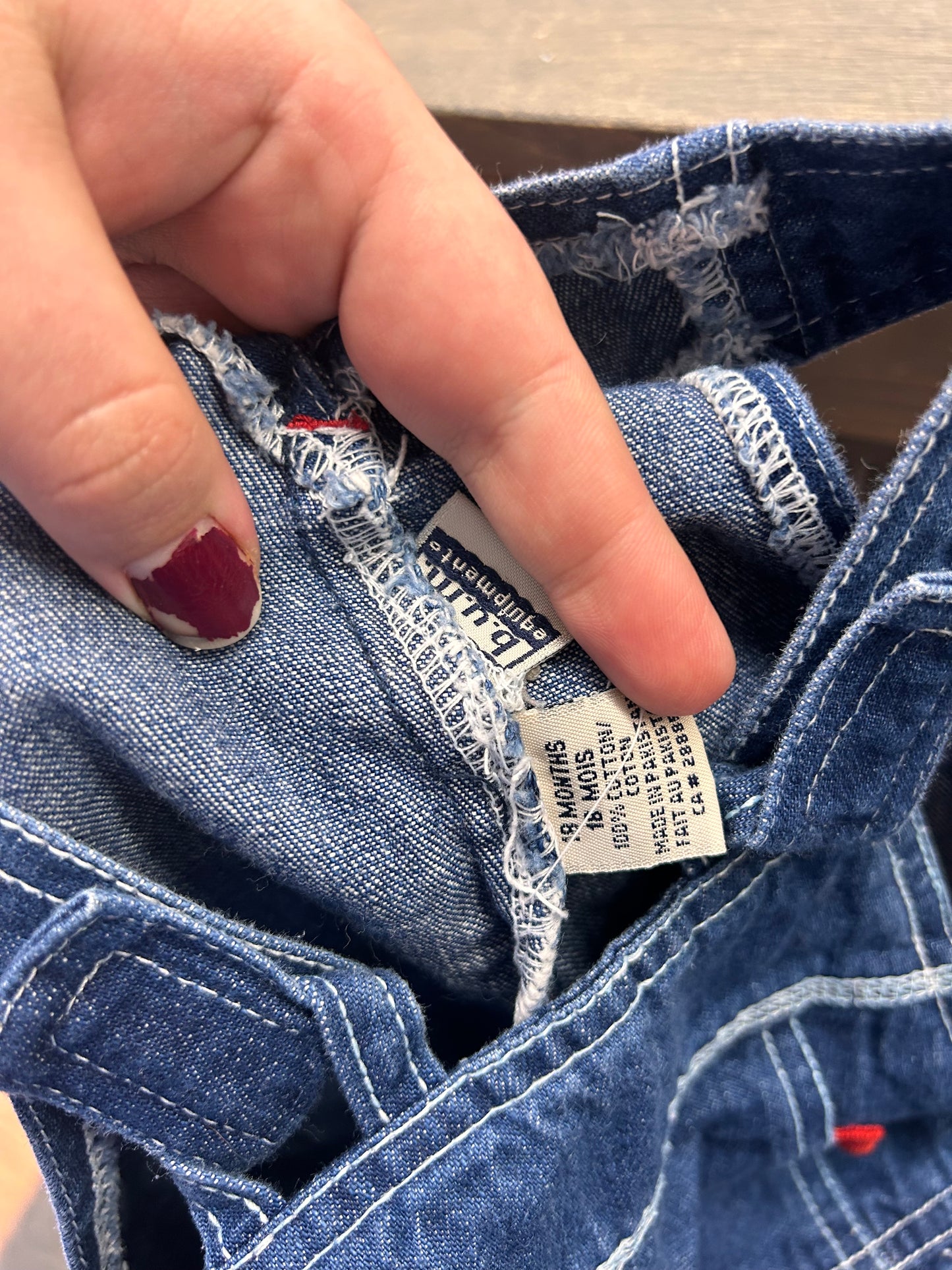 Vintage bum 18m beach denim overalls