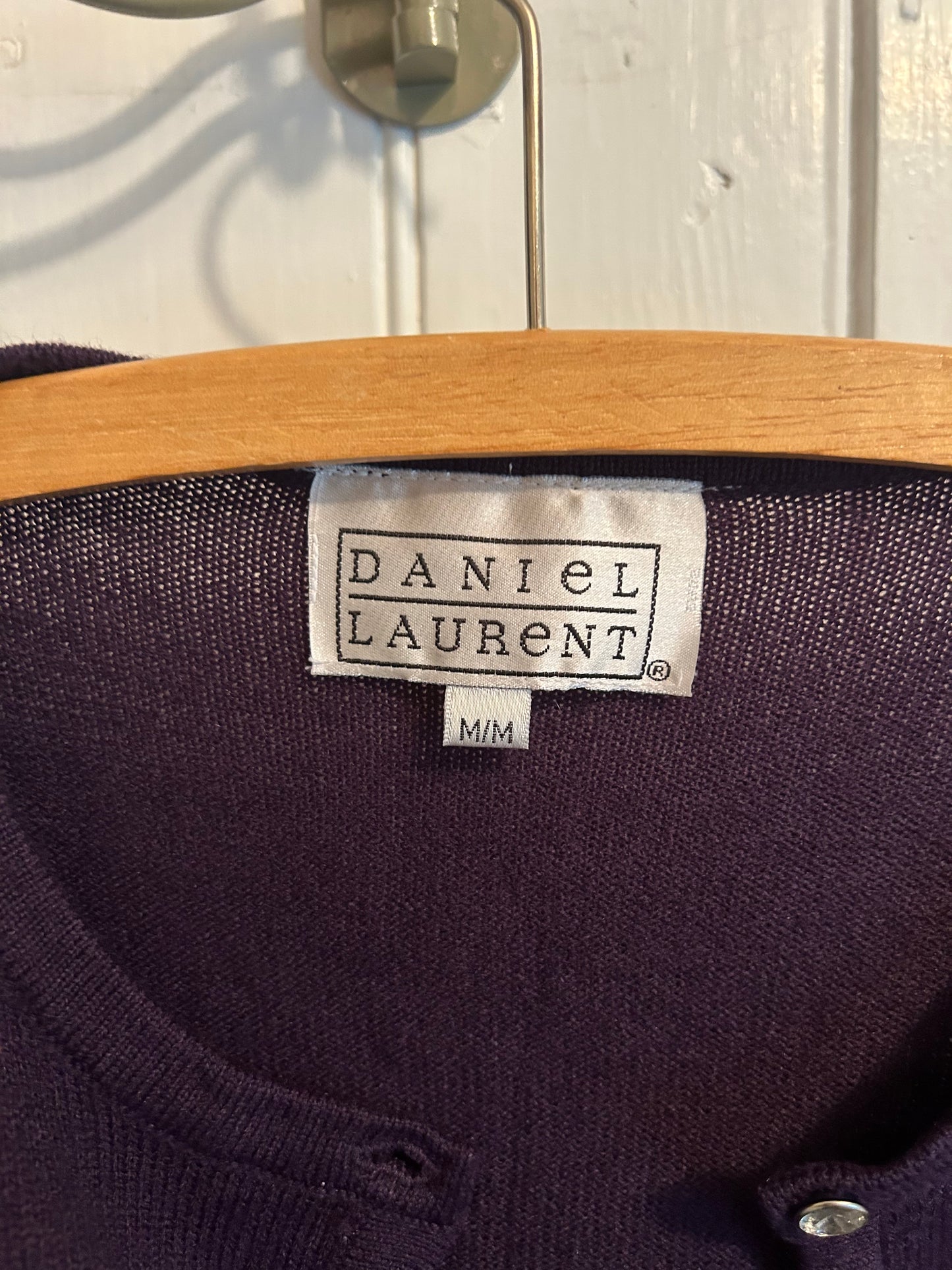 Vintage Daniel Laurent medium purple cardigan
