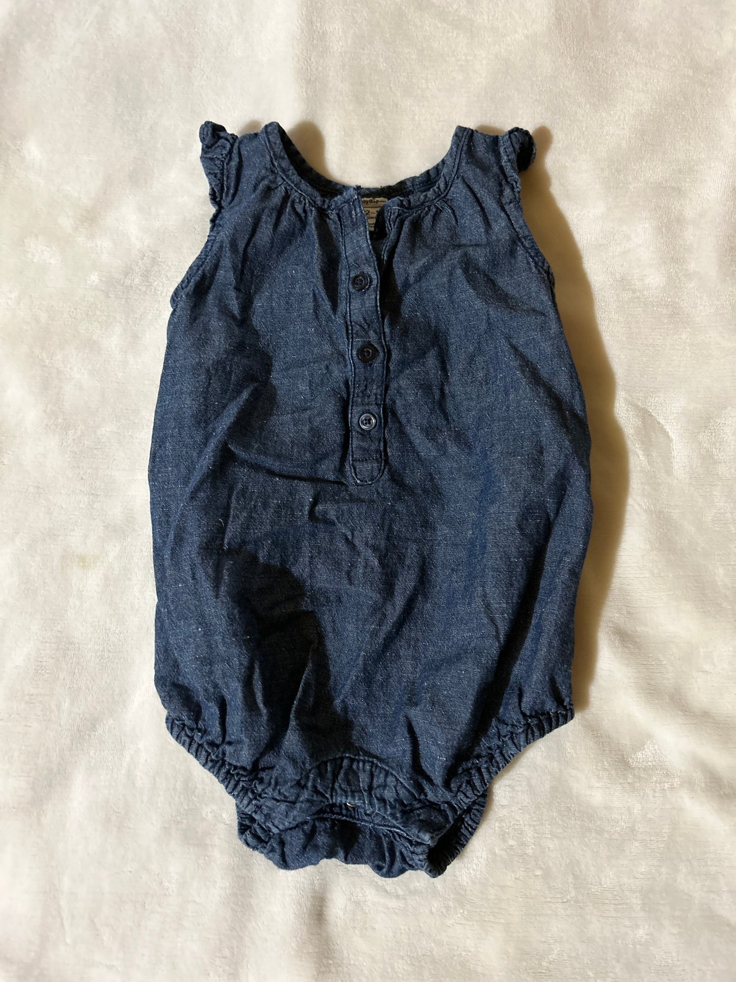 Gap 12/18m denim romper