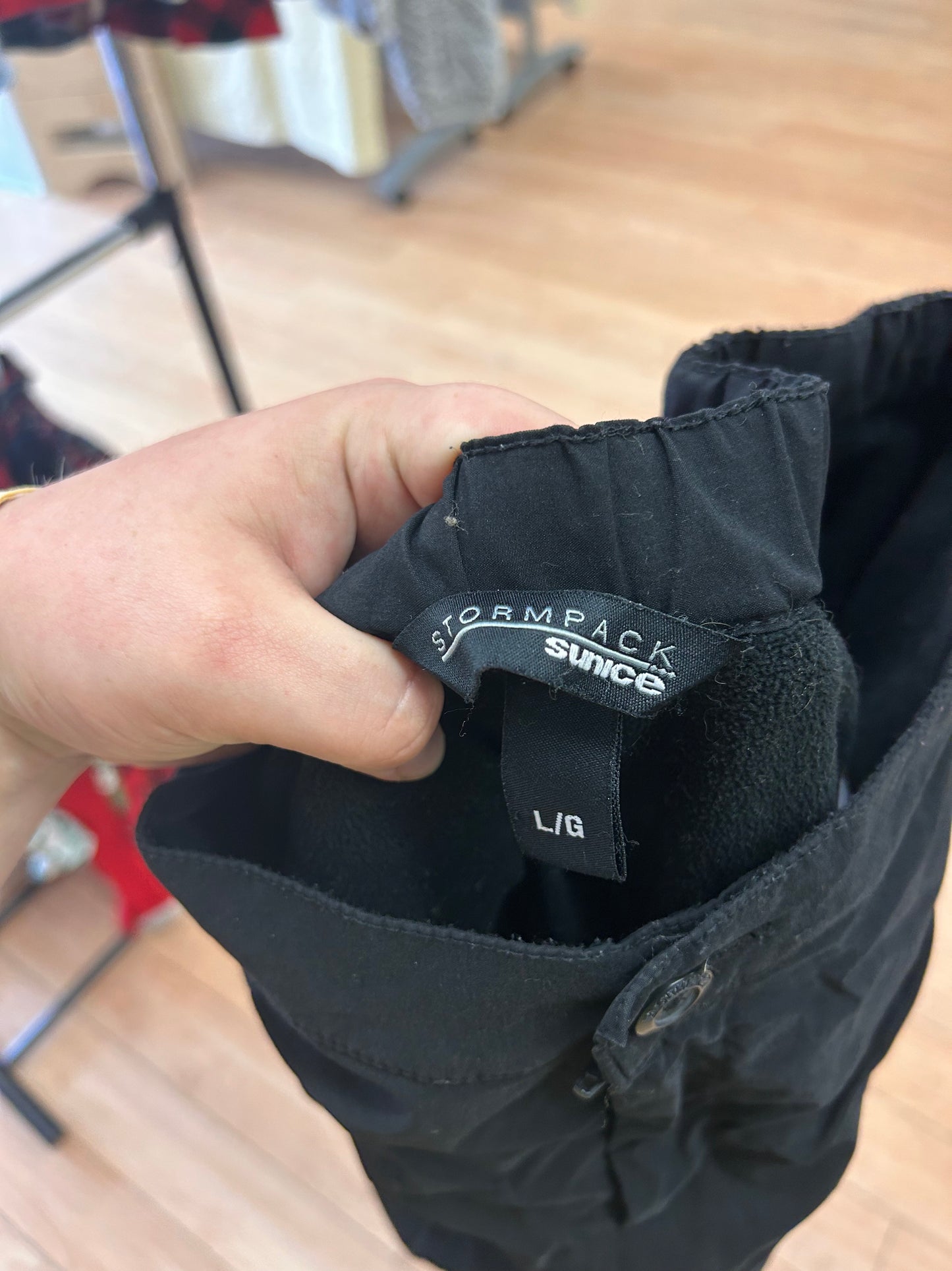 Stormpack large black lightweight snow pants