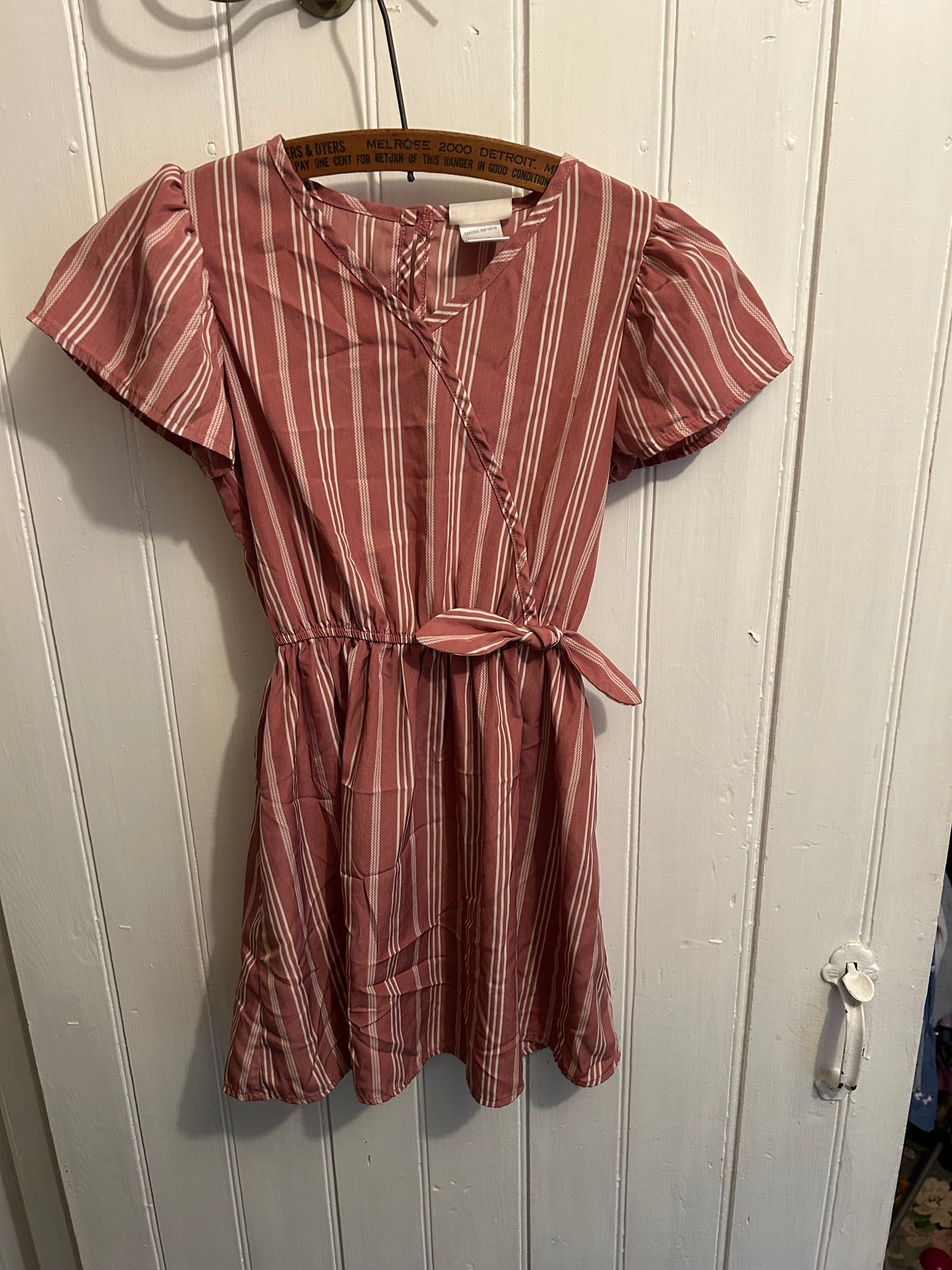 Jenna & Jessie 8 pink striped dress