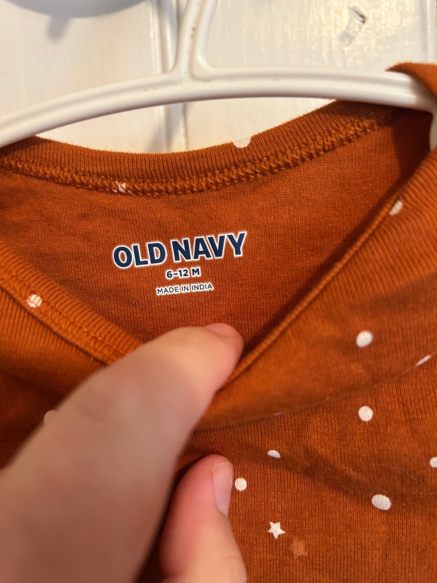Old navy 6/12m brown moon onesie