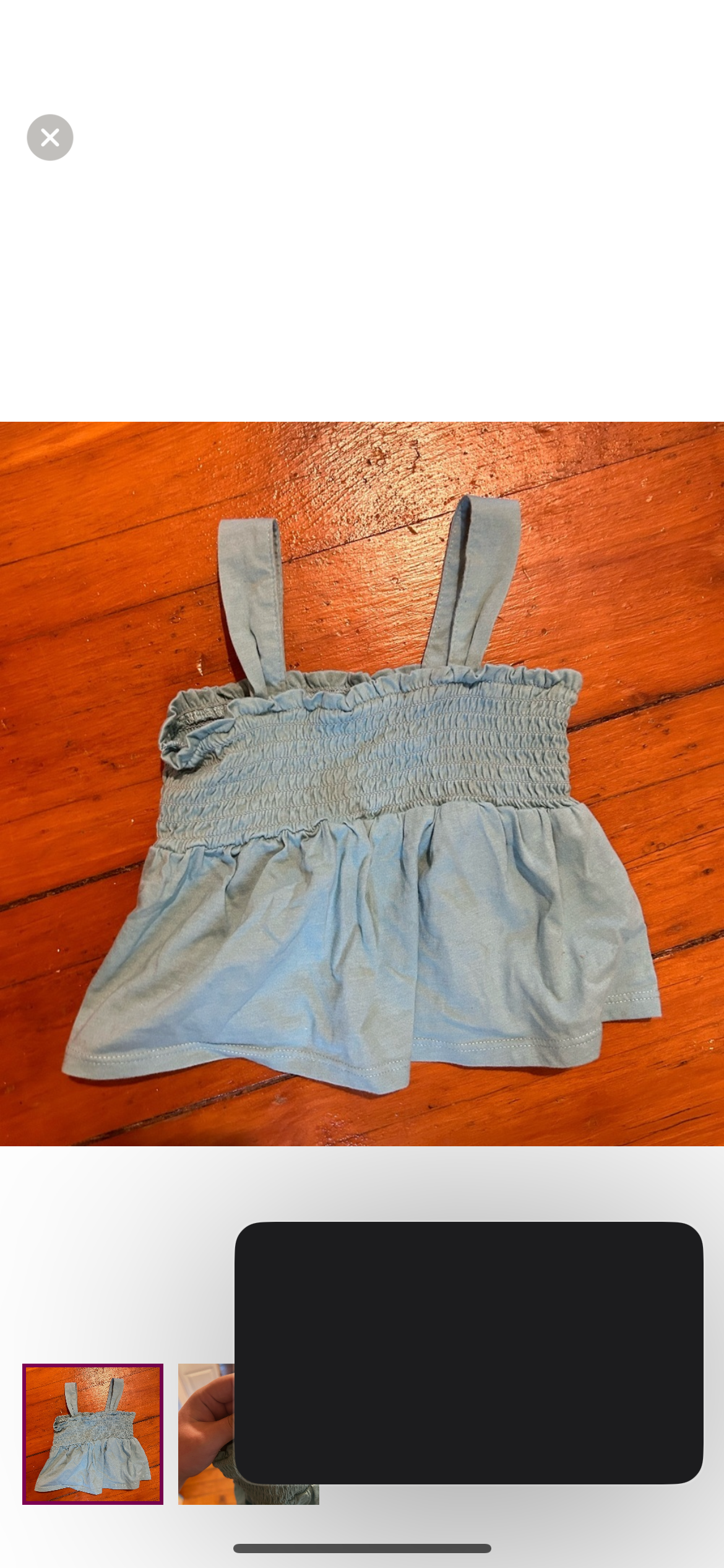 Oshkosh 3t blue peplum tank top