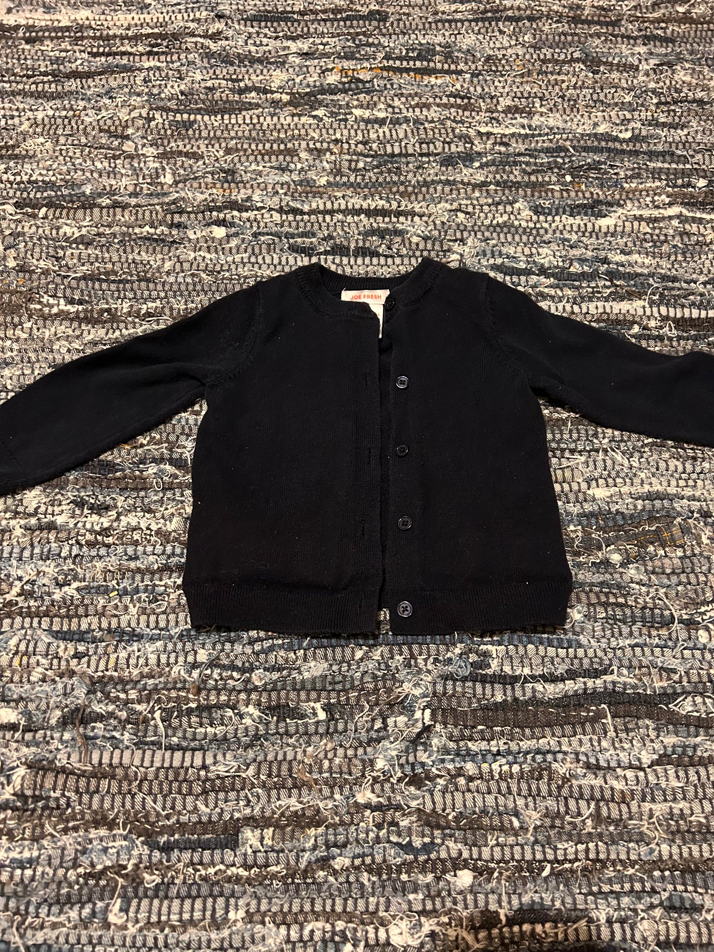 Joe fresh 6/12m black cardigan