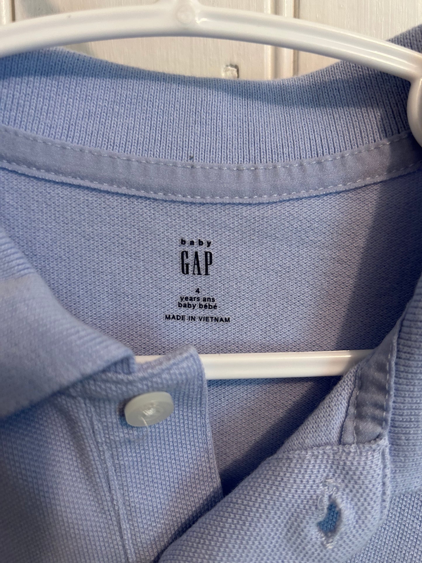 Gap 4t blue colourblock polo top
