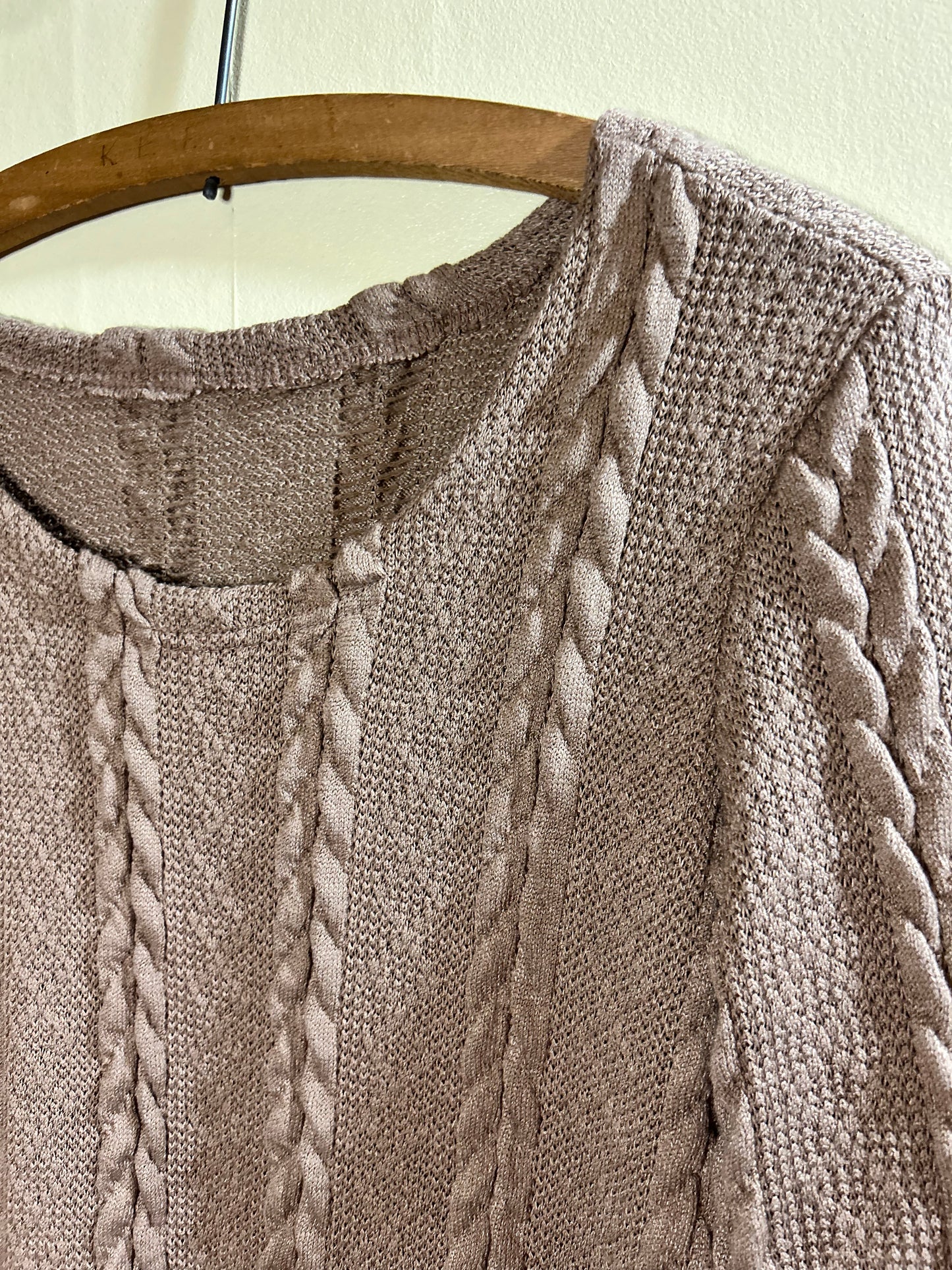 Shein medium brown faux knit tunic