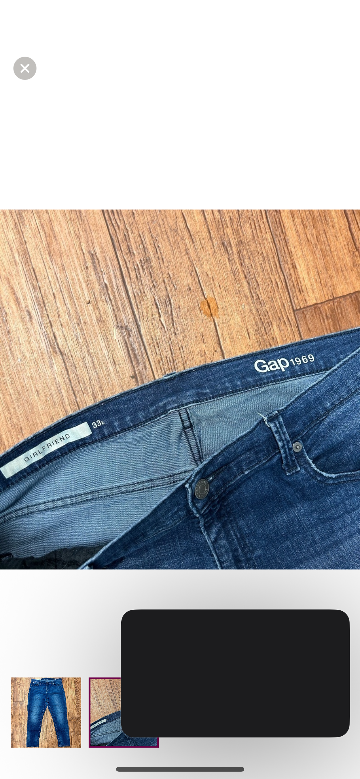 Gap 33 long medium wash straight leg jeans