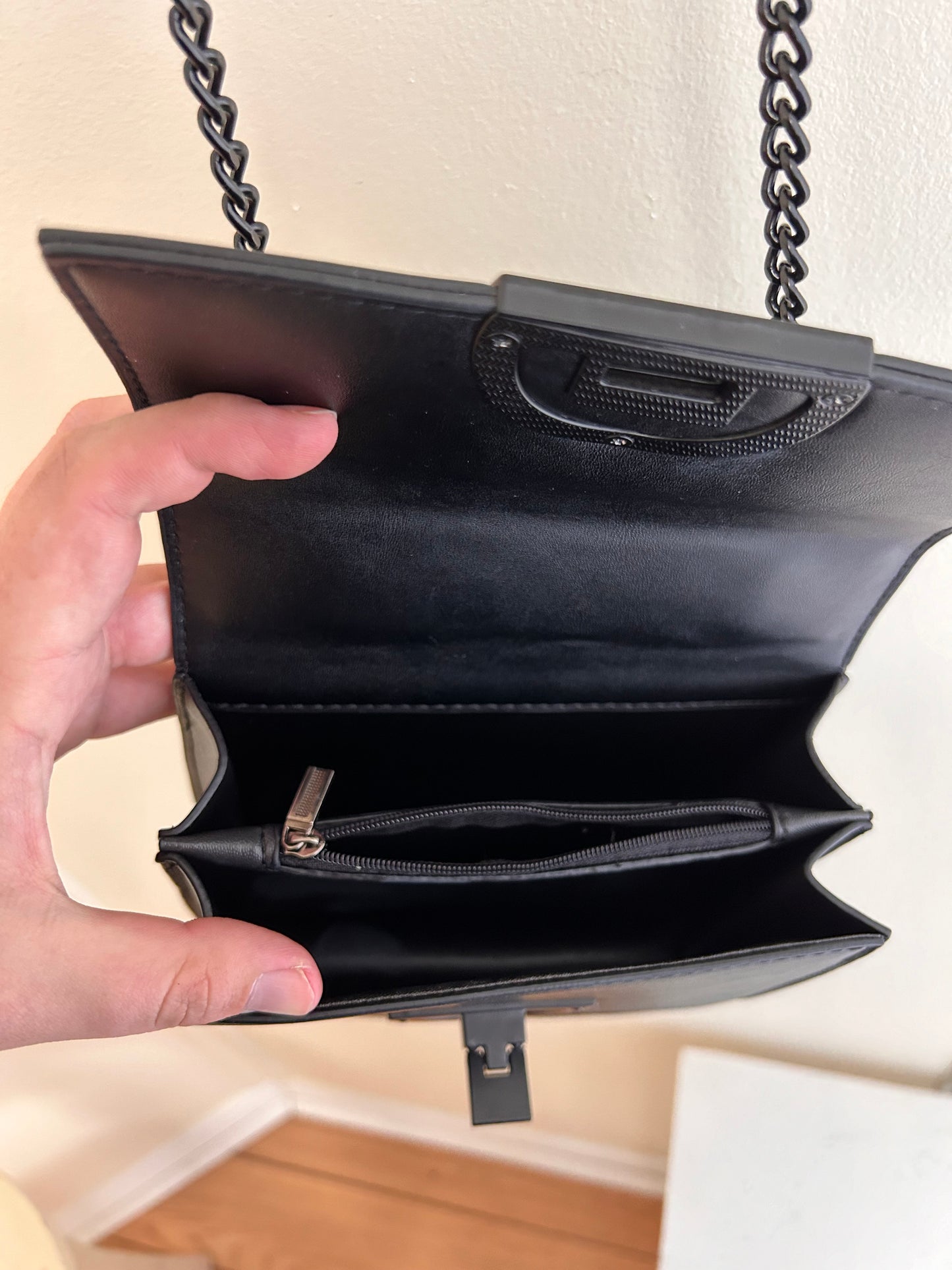 Black mini cross body purse