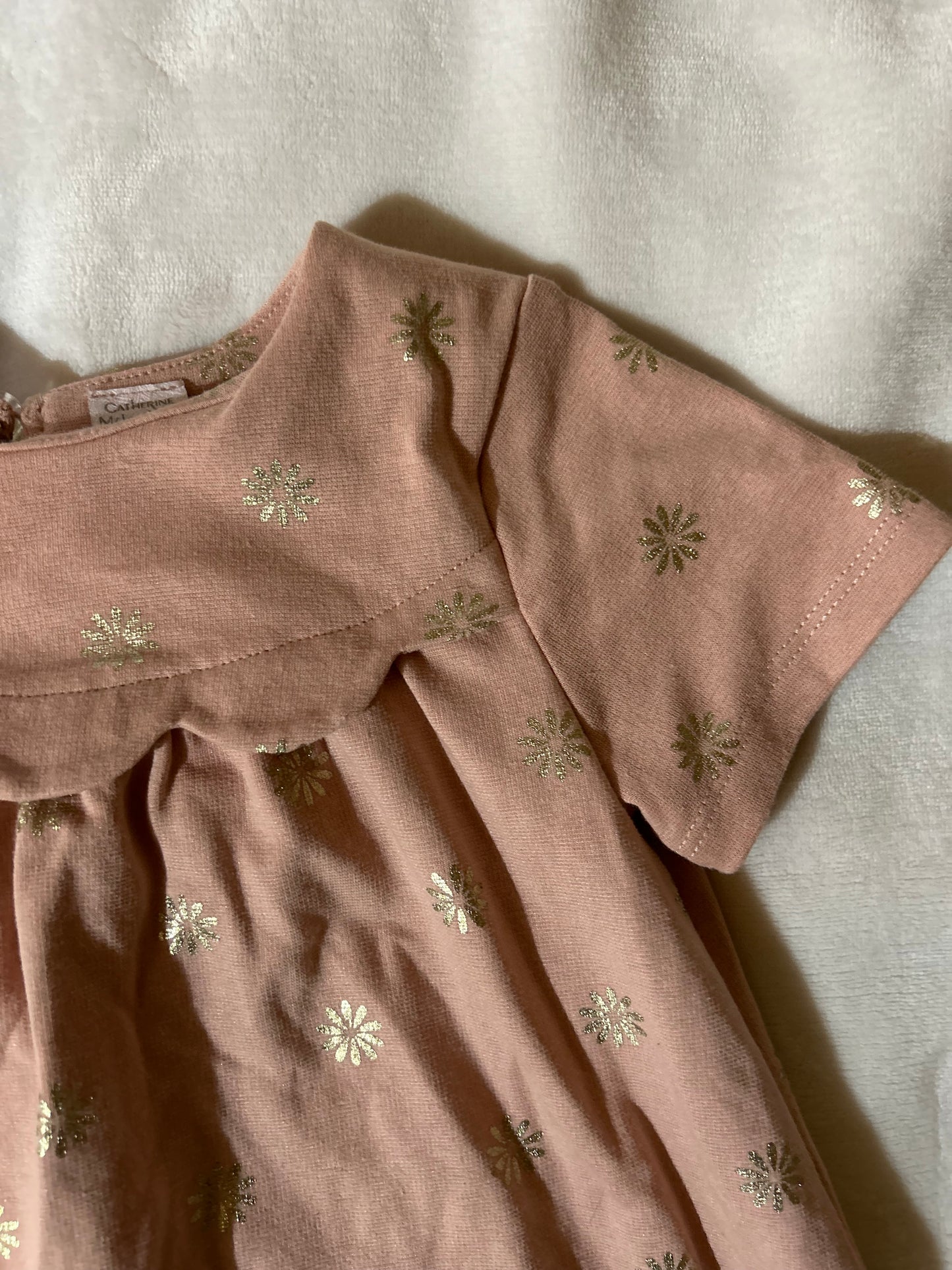 Catherine malandrino 4t pink & gold floral top