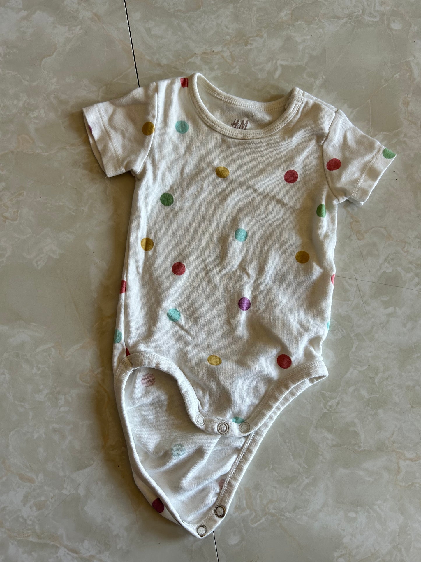 H&M 3m polka dot onesie