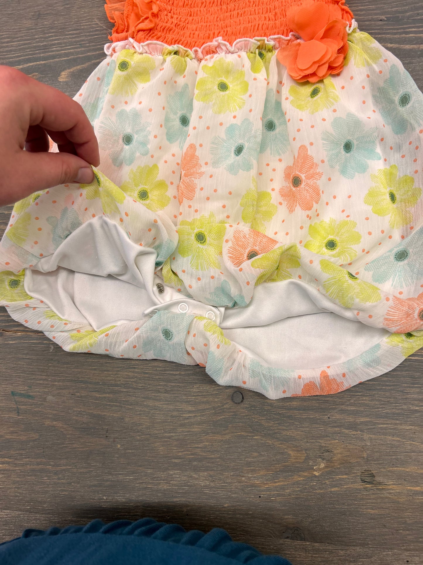 George 6/12m floral bubble romper