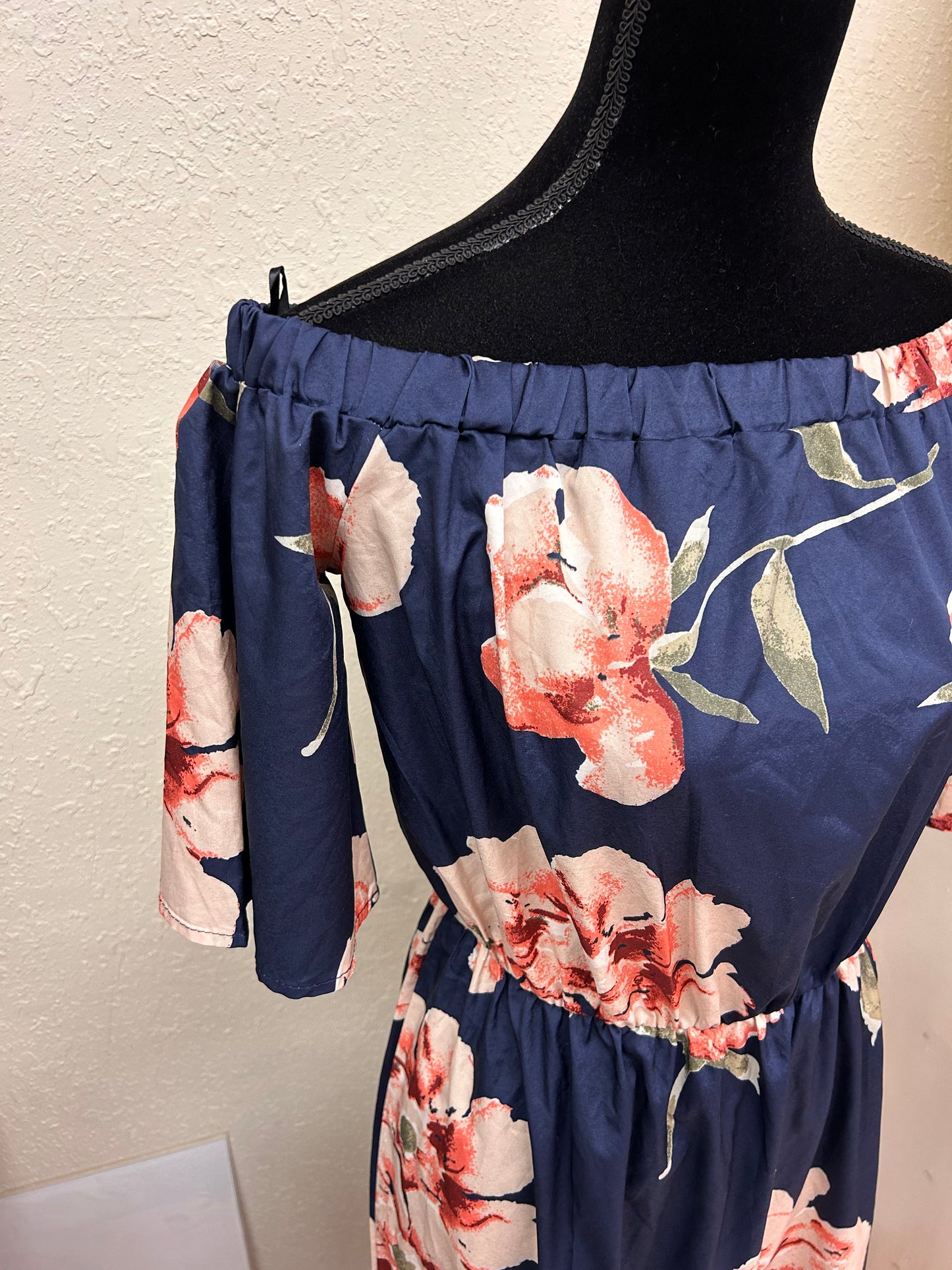 Yoins medium floral off shoulder midi dress