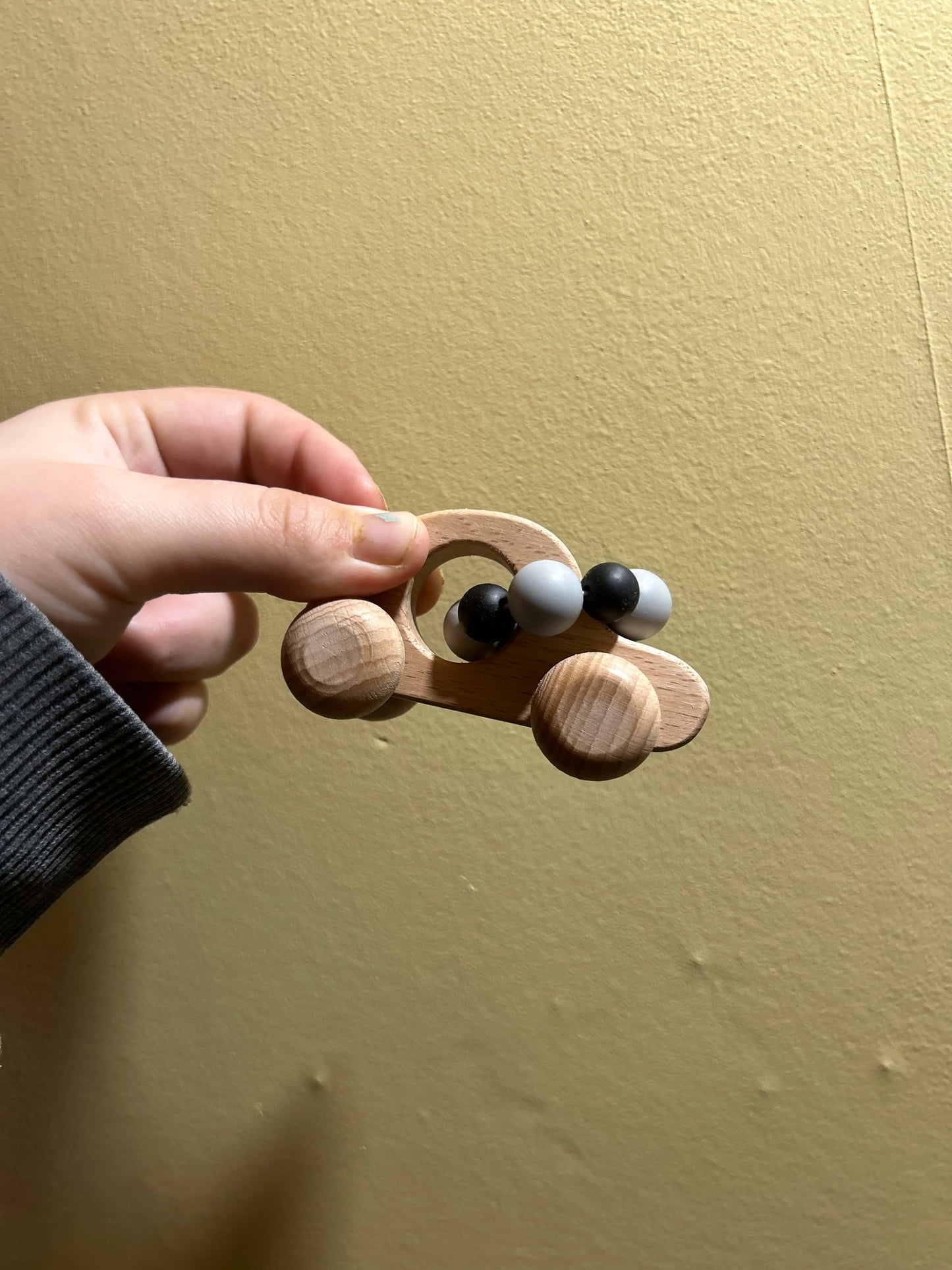 Wooden teether vehicles