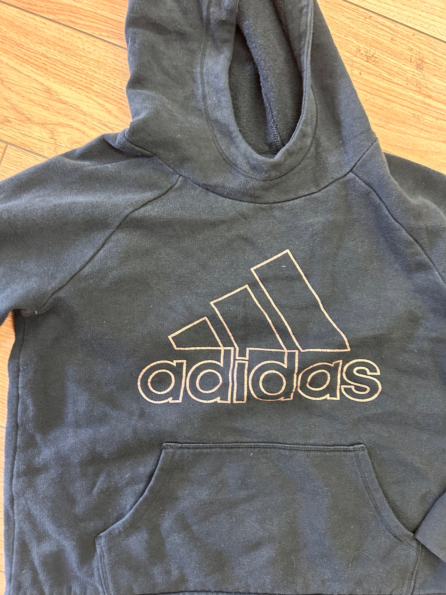 Adidas youth large black cropped hoodie
