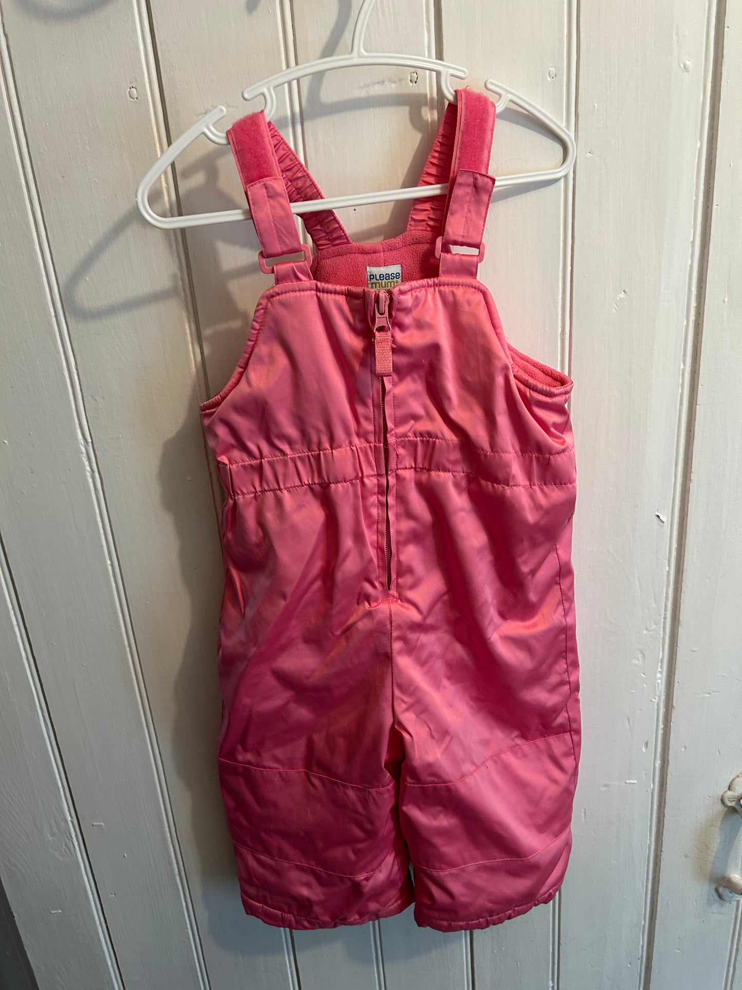 12m pink snowsuit set
