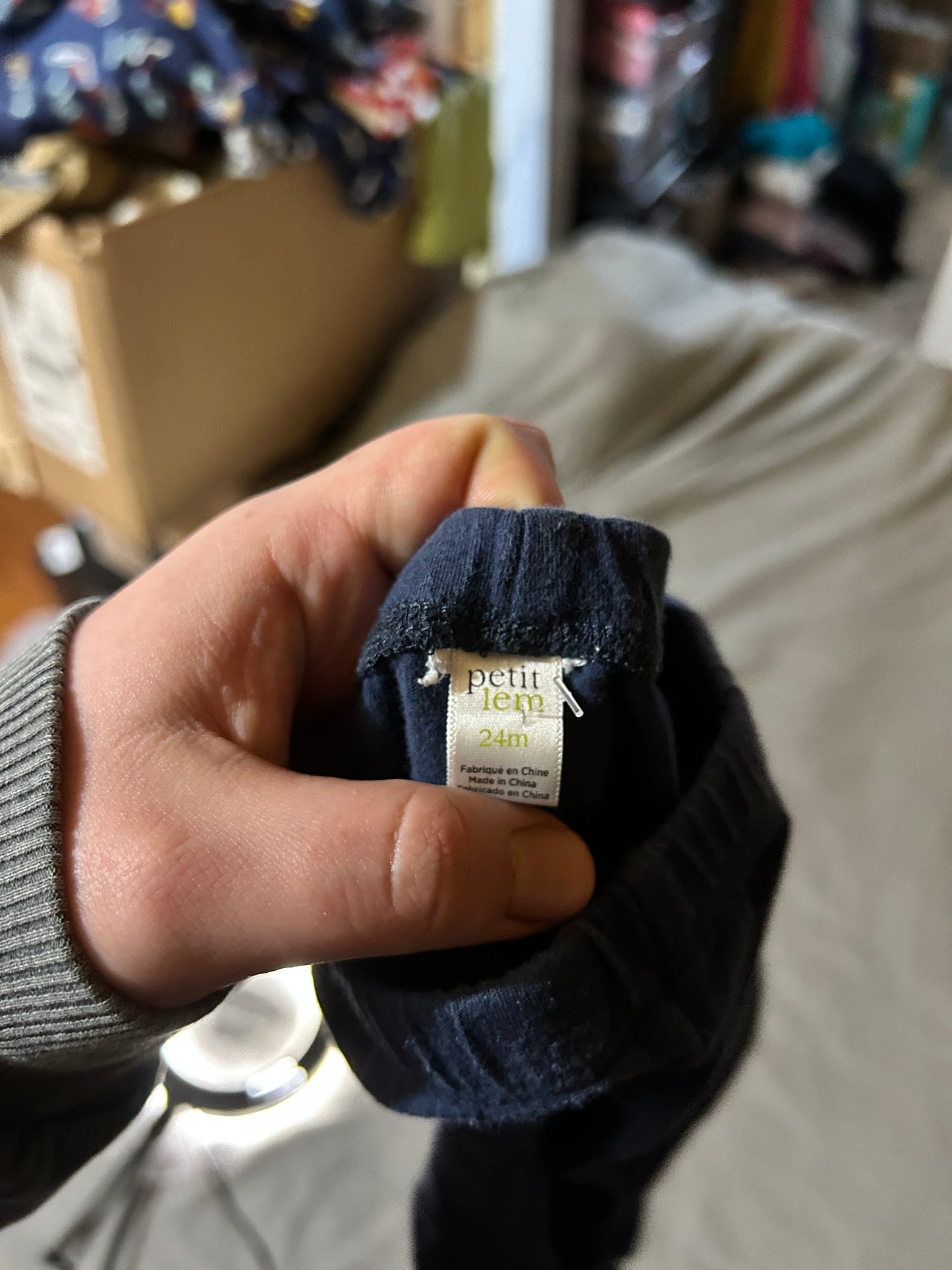 Petit lem 24m navy leggings
