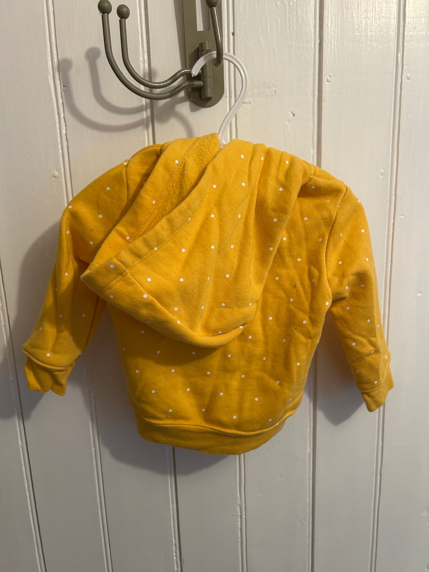 Carters 9m yellow rabbit zip up hoodie