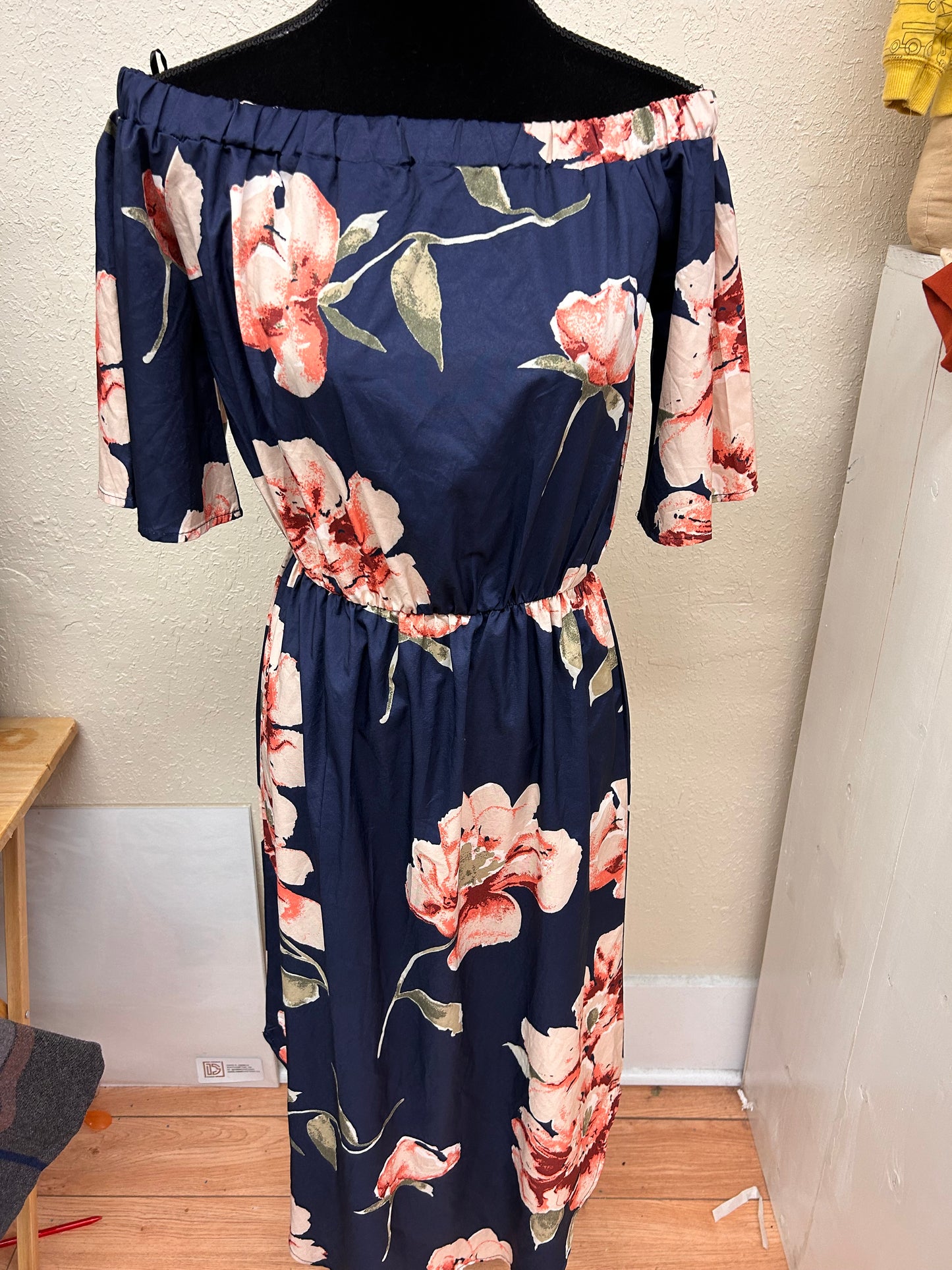 Yoins medium floral off shoulder midi dress
