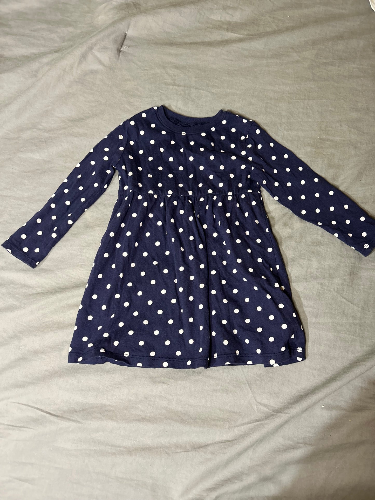 Old navy 2t navy polka dot dress