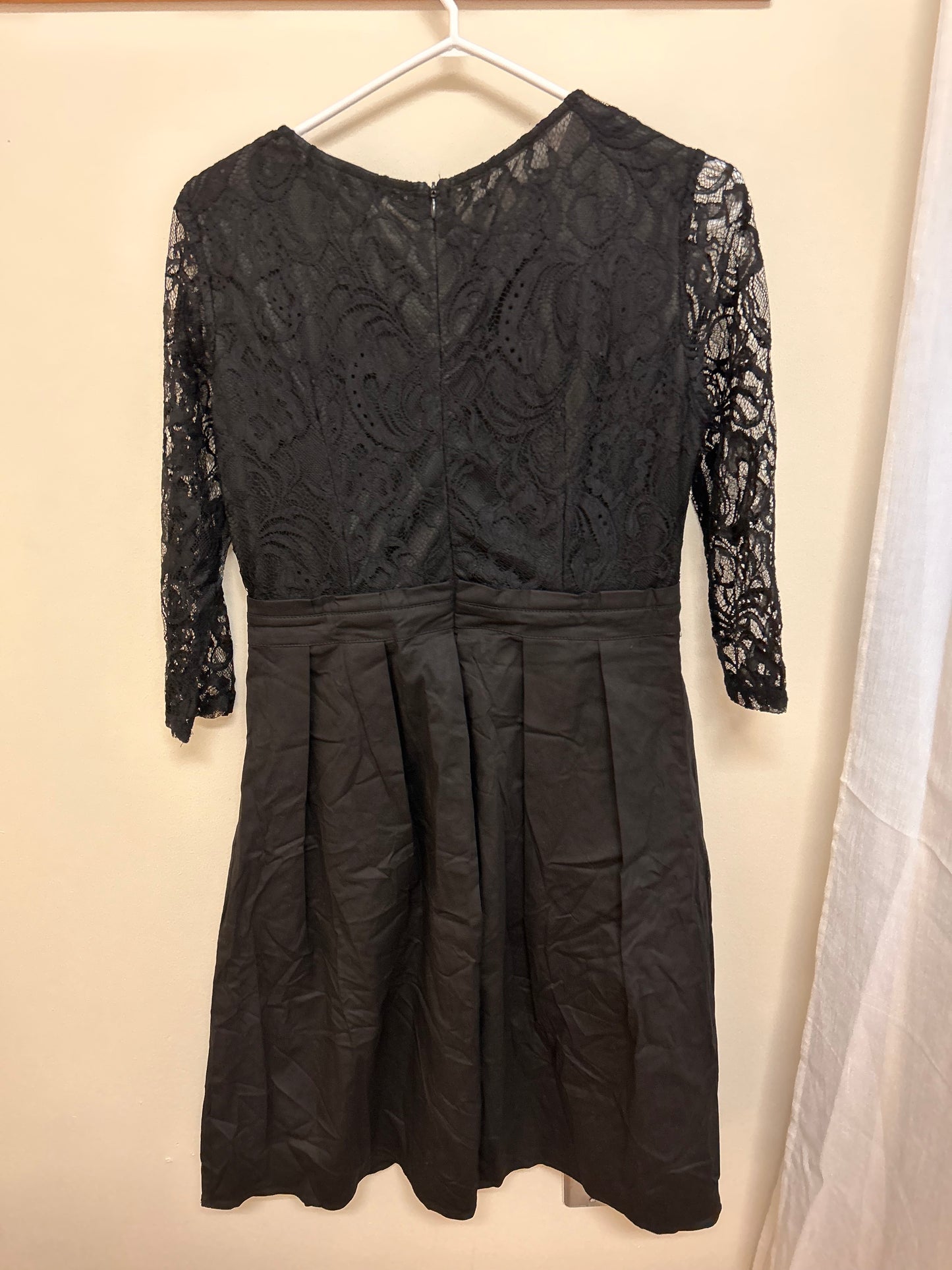 NEW sucrefas large black lace a-line dress