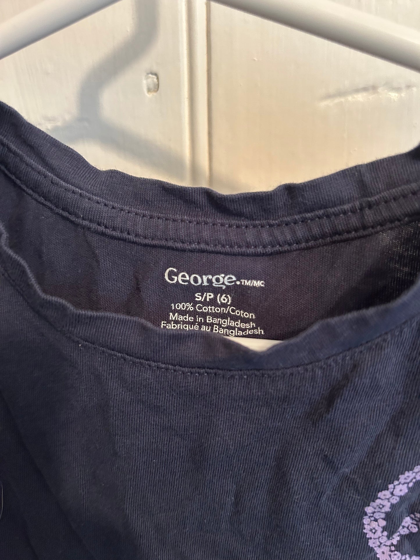 George 6 navy peace tshirt