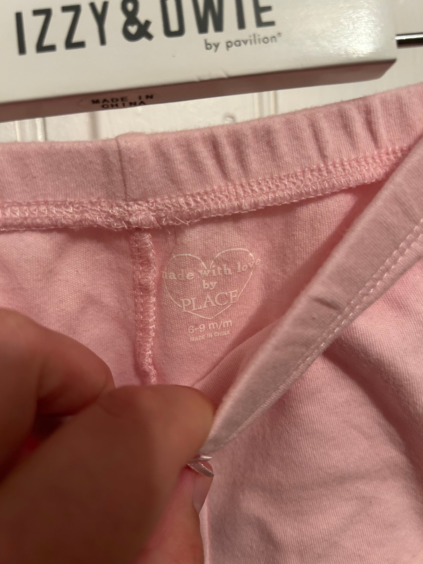 Children’s place 6/9m pale pink shorts