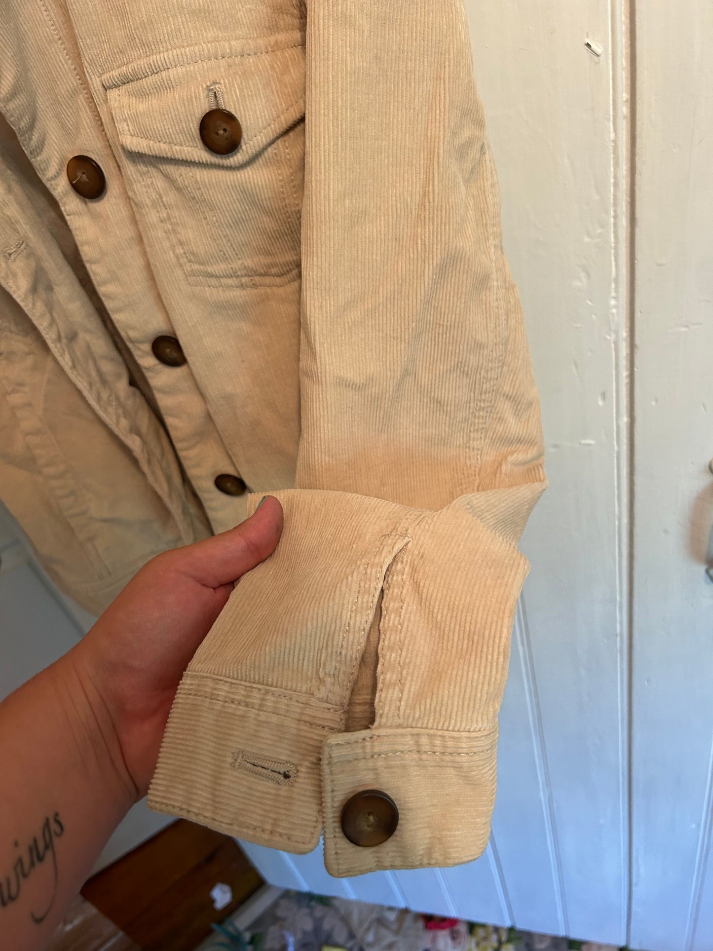 Eddie Bauer large tan corduroy jacket