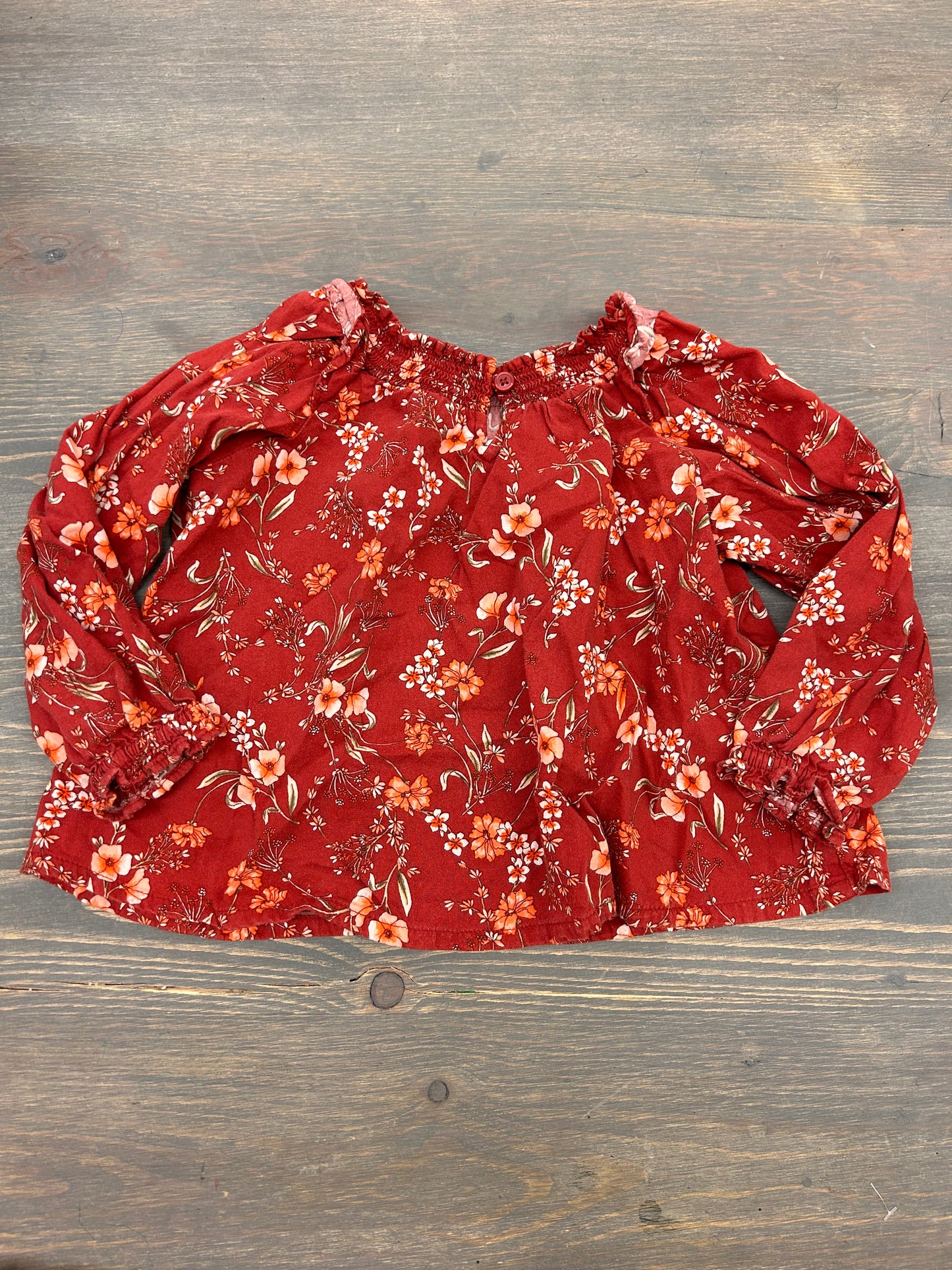 Old navy 18/24m red floral top
