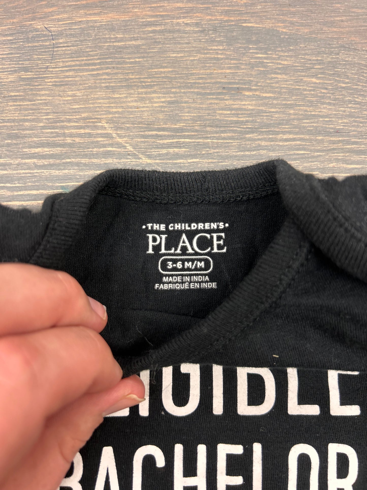 Children’s place 3/6m bachelor onesie