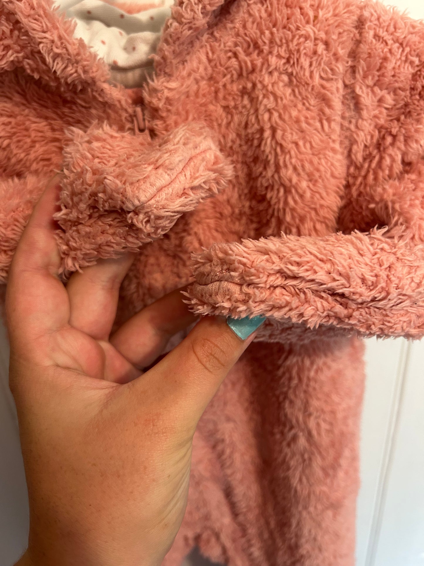 Carters 9m pink Sherpa bunting suit