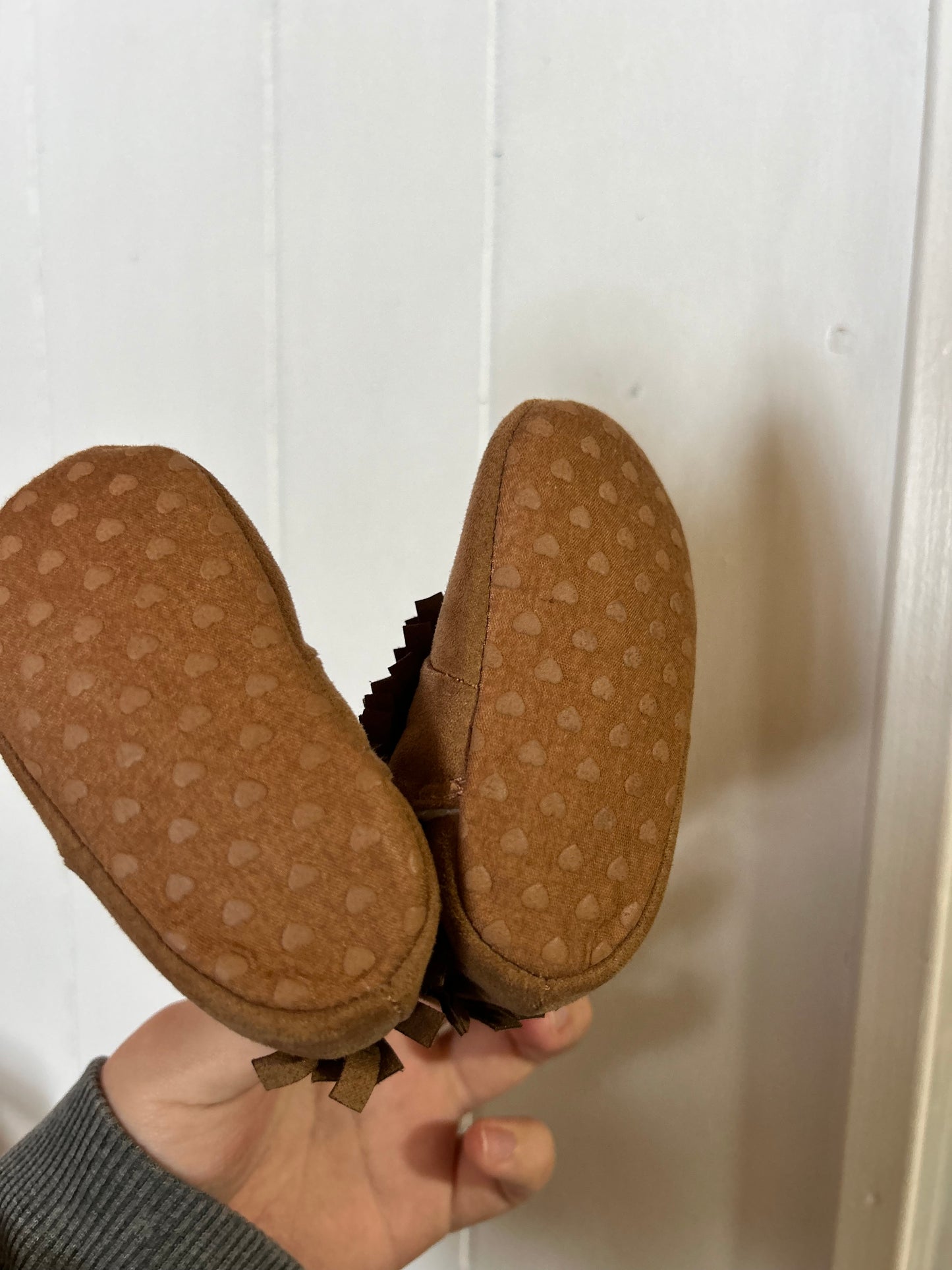 Joe fresh infant 1 brown fringe boots