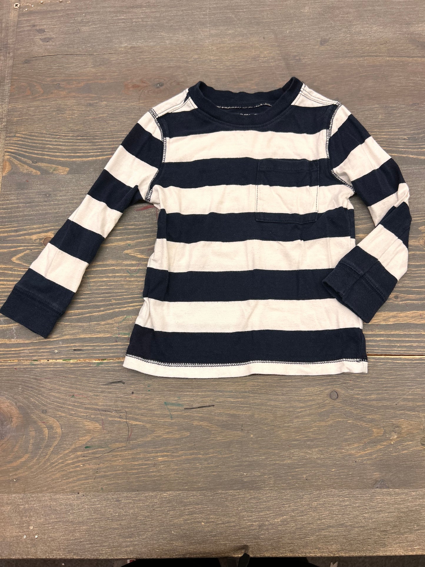 Old navy 2t navy blue striped shirt