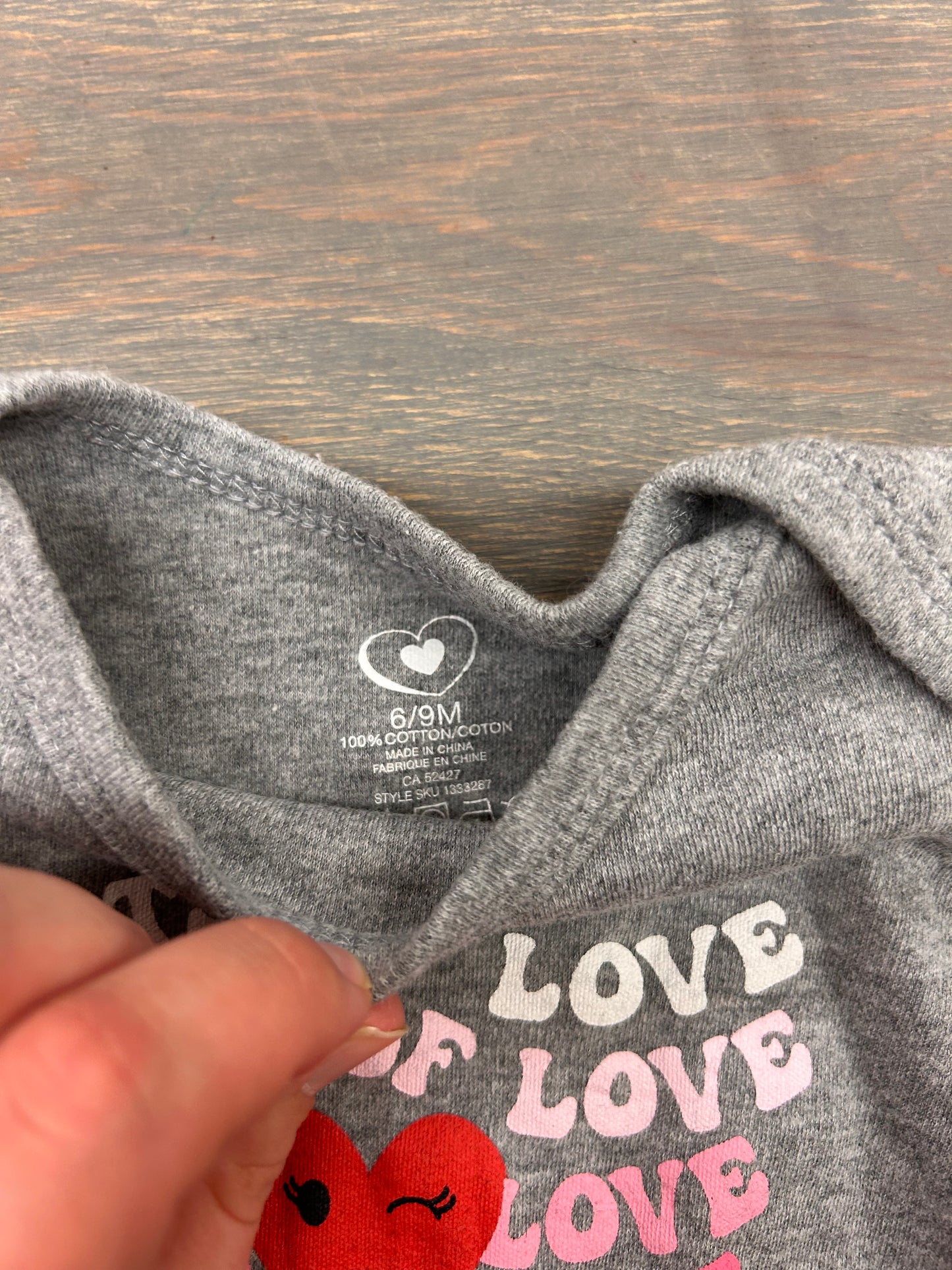 George 6/9m lots of love onesie