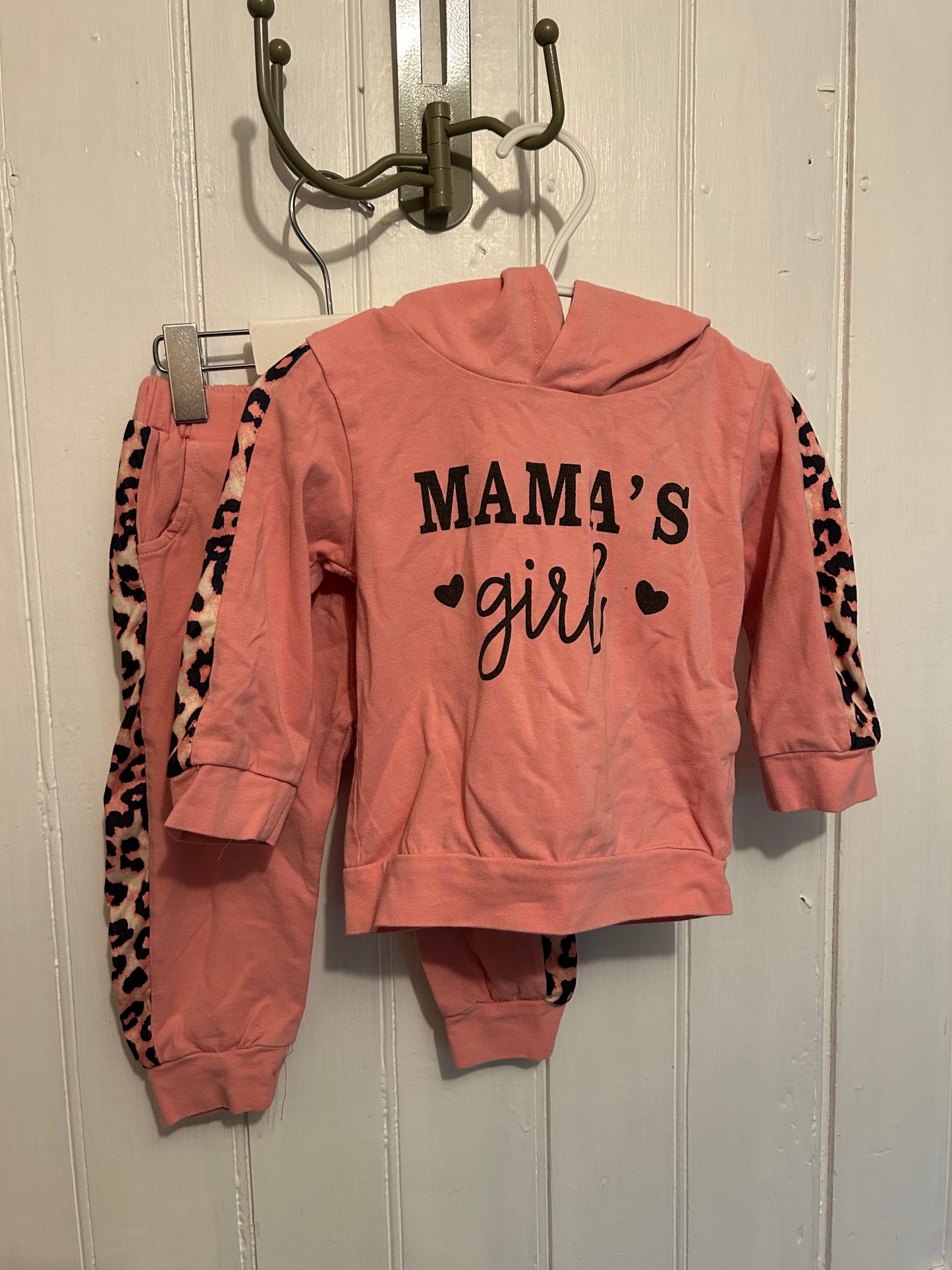 9/12m pink cheetah mamas girl lounge set