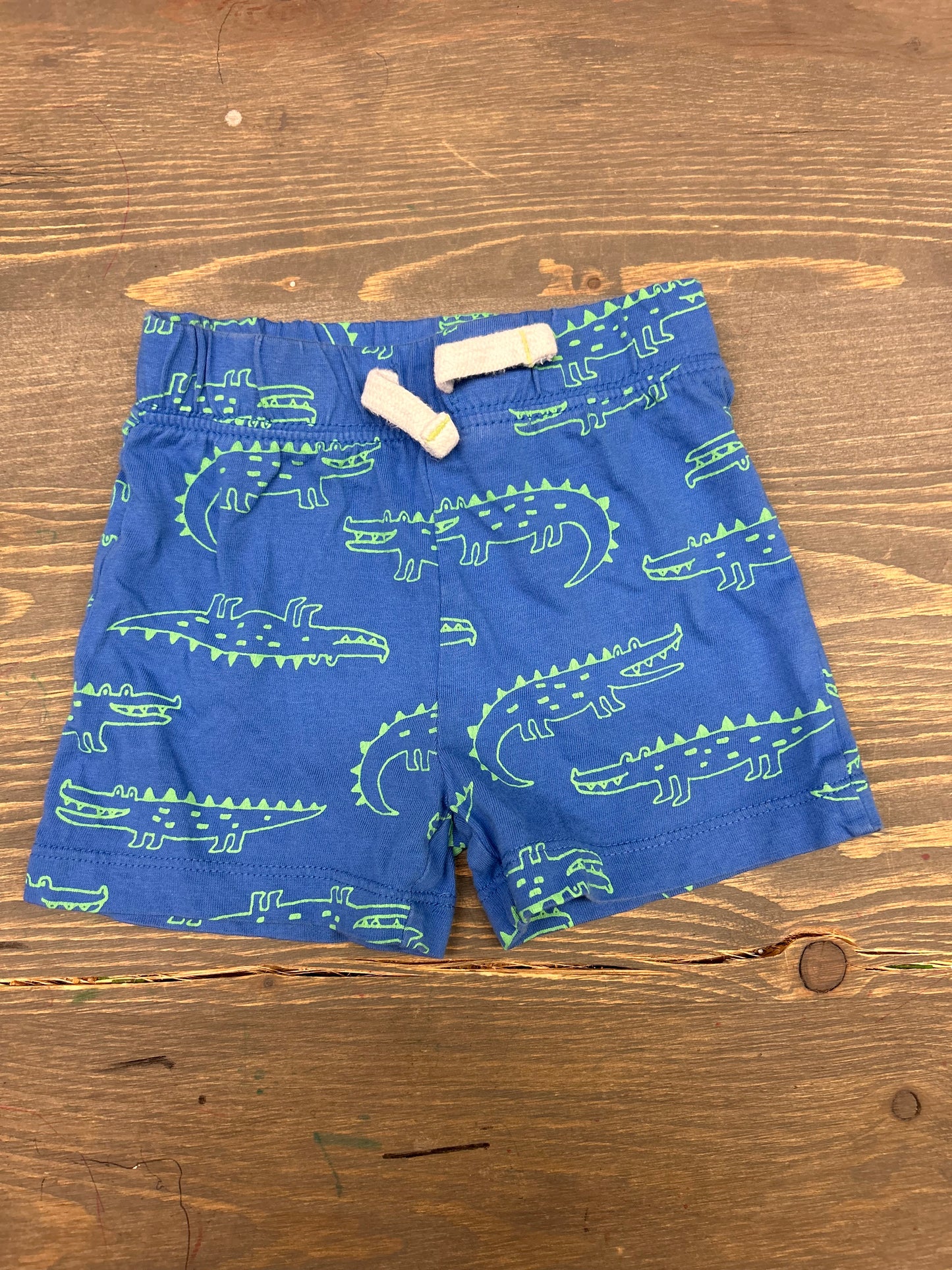 Joe fresh 3/6m blue crocodile shorts