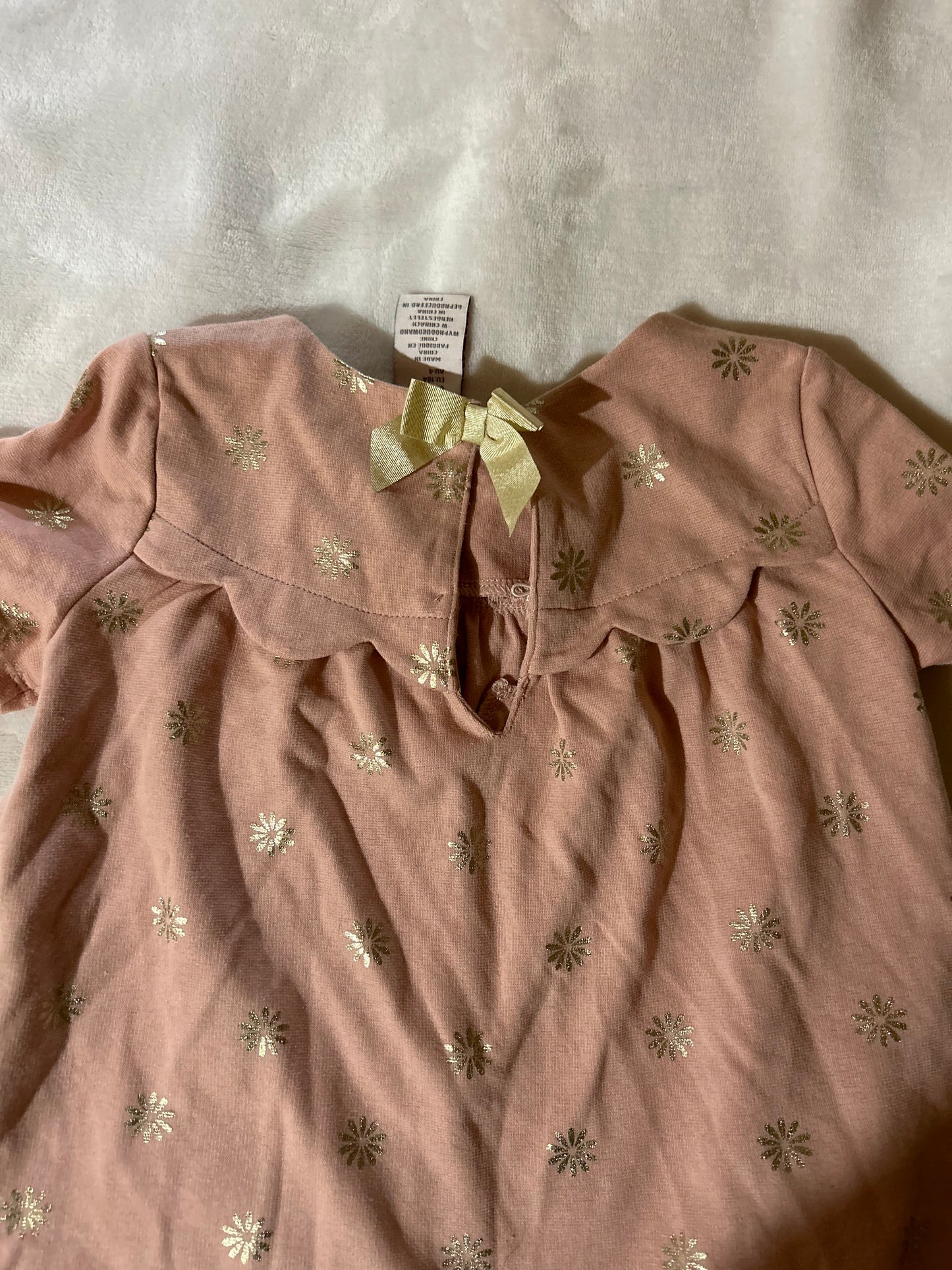 Catherine malandrino 4t pink & gold floral top