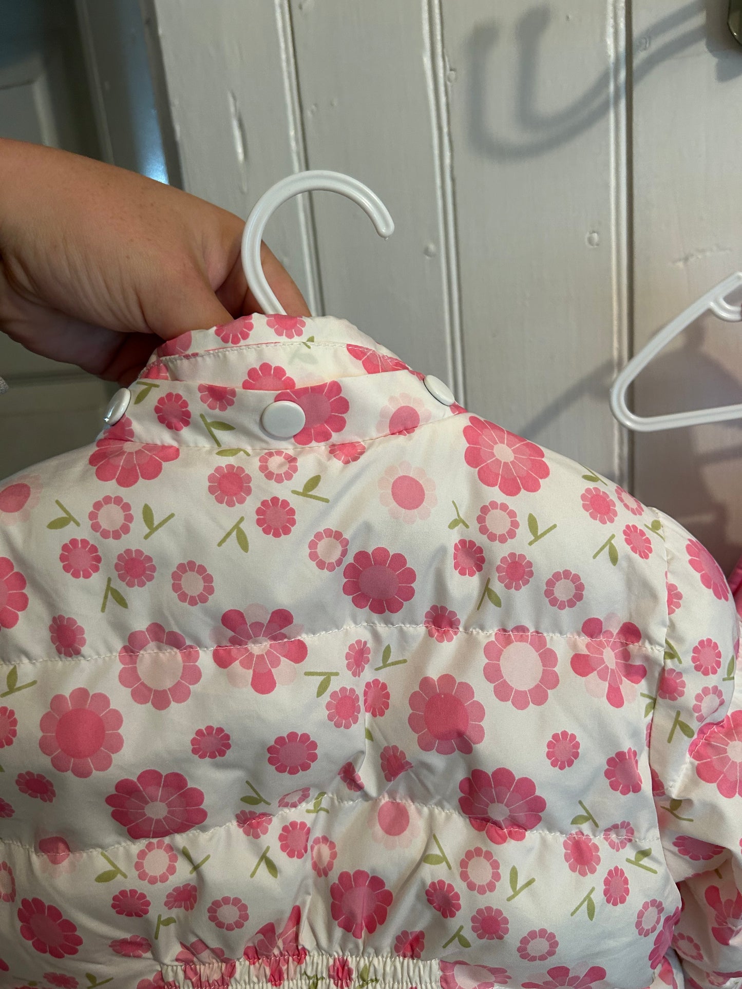 12m pink snowsuit set