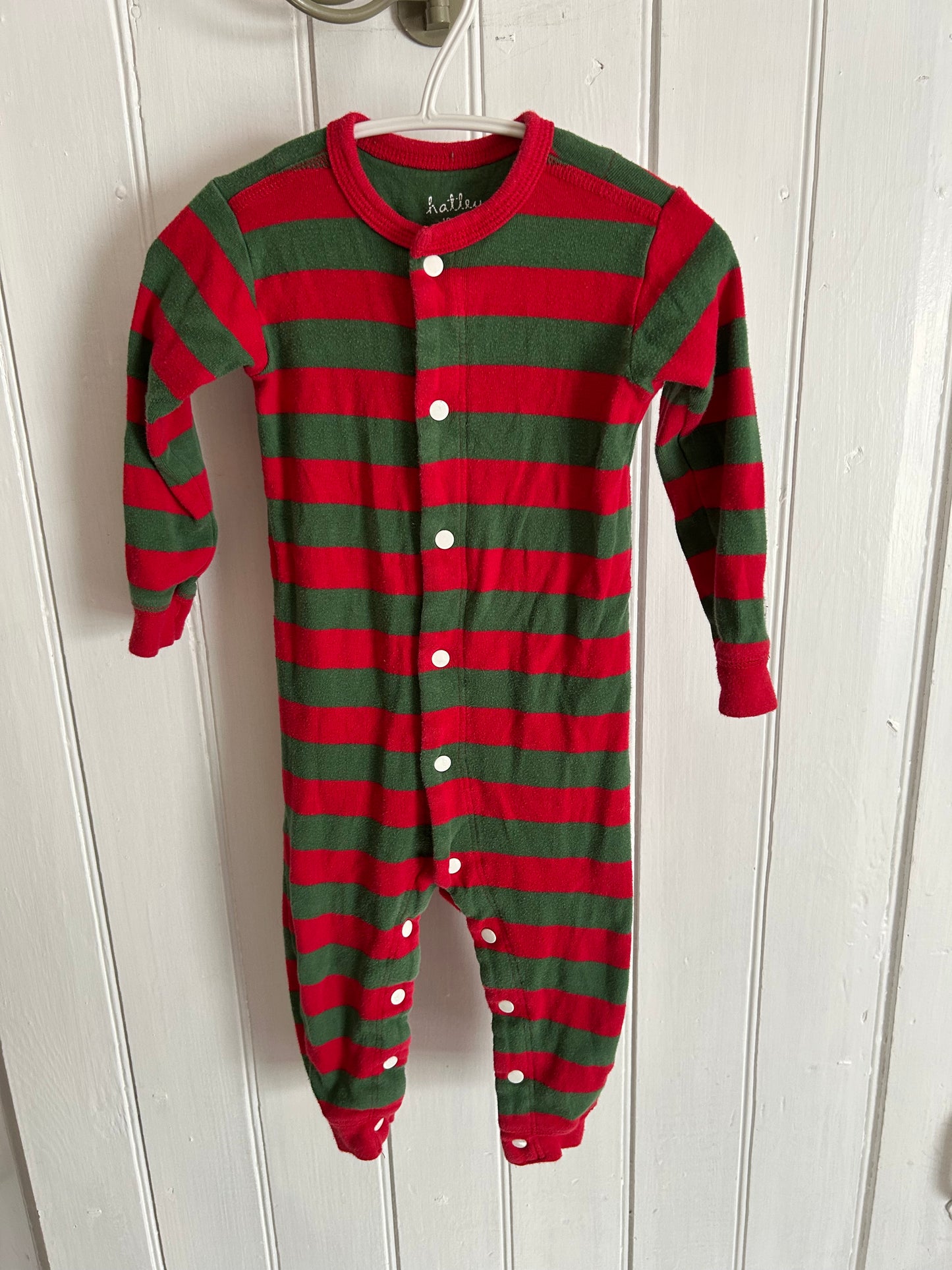 Hatley 18/24m green & red Christmas sleeper