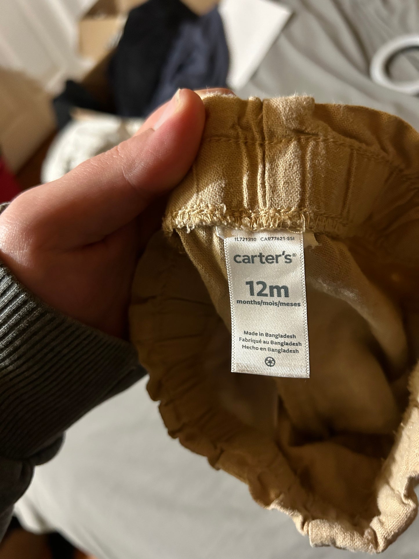 Carters 12m tan shorts
